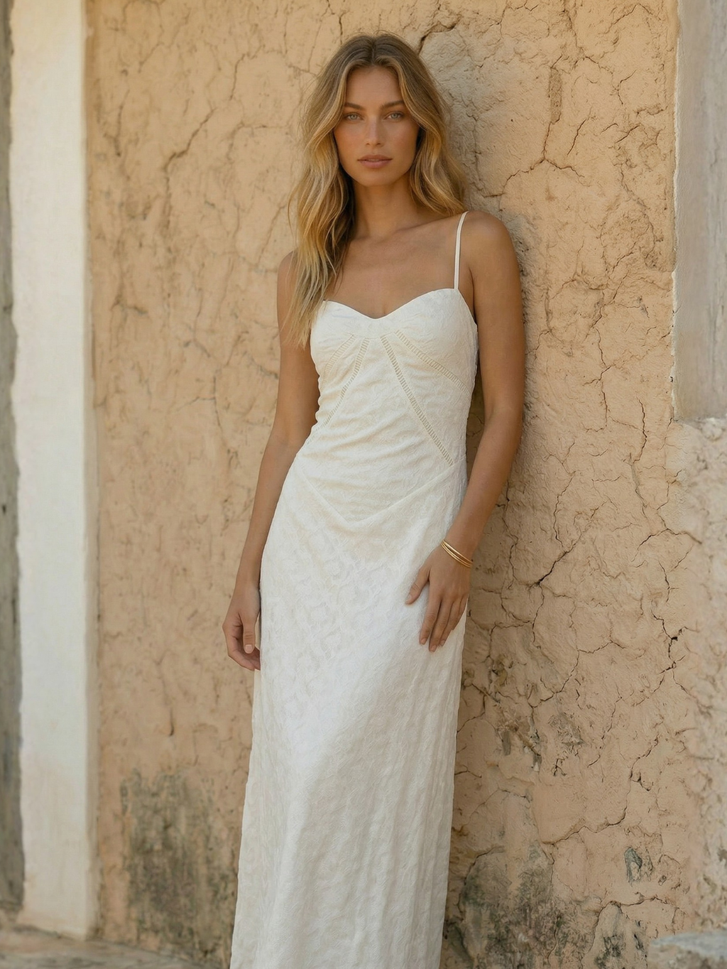 Starlit Slip Maxi Dress - White