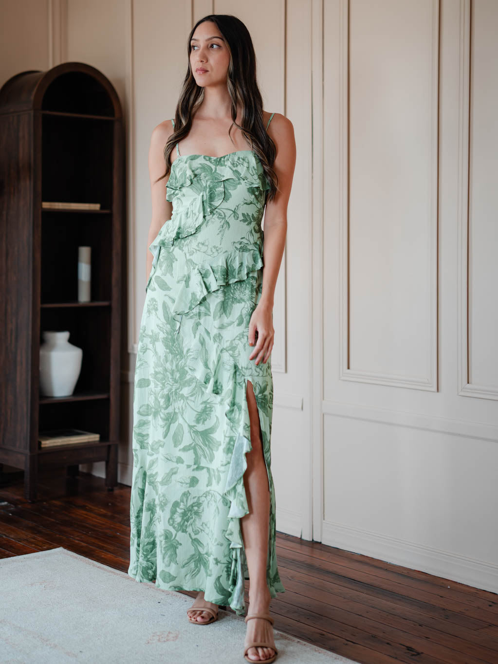 Love Letters Floral Maxi Dress - Green *PRE-ORDER (10/8)*