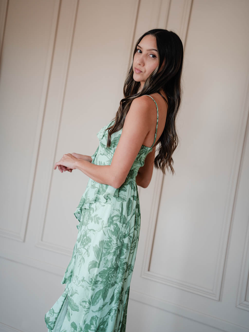 Love Letters Floral Maxi Dress - Green *PRE-ORDER (10/8)*