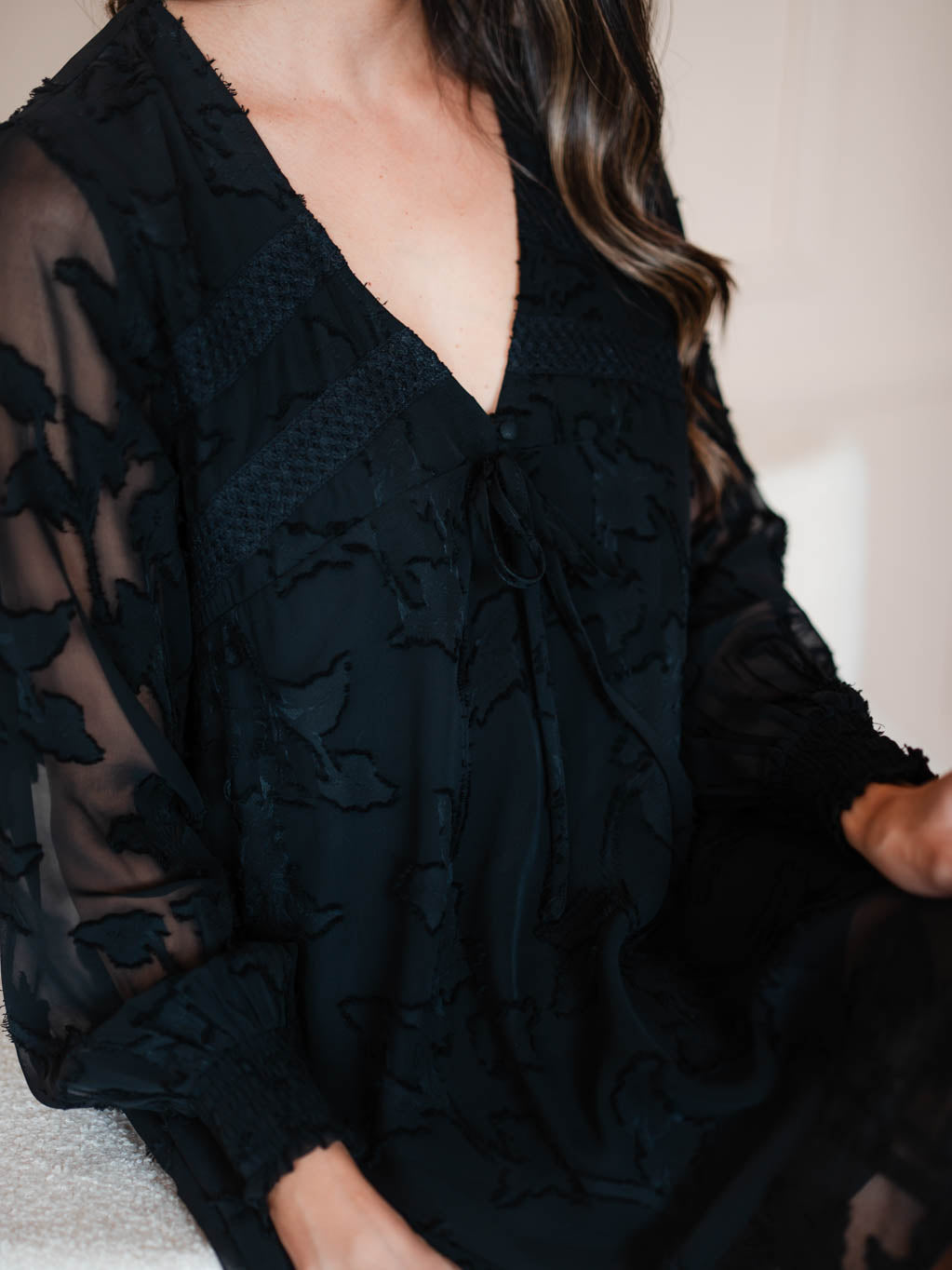 Freefalling Mini Dress - Black