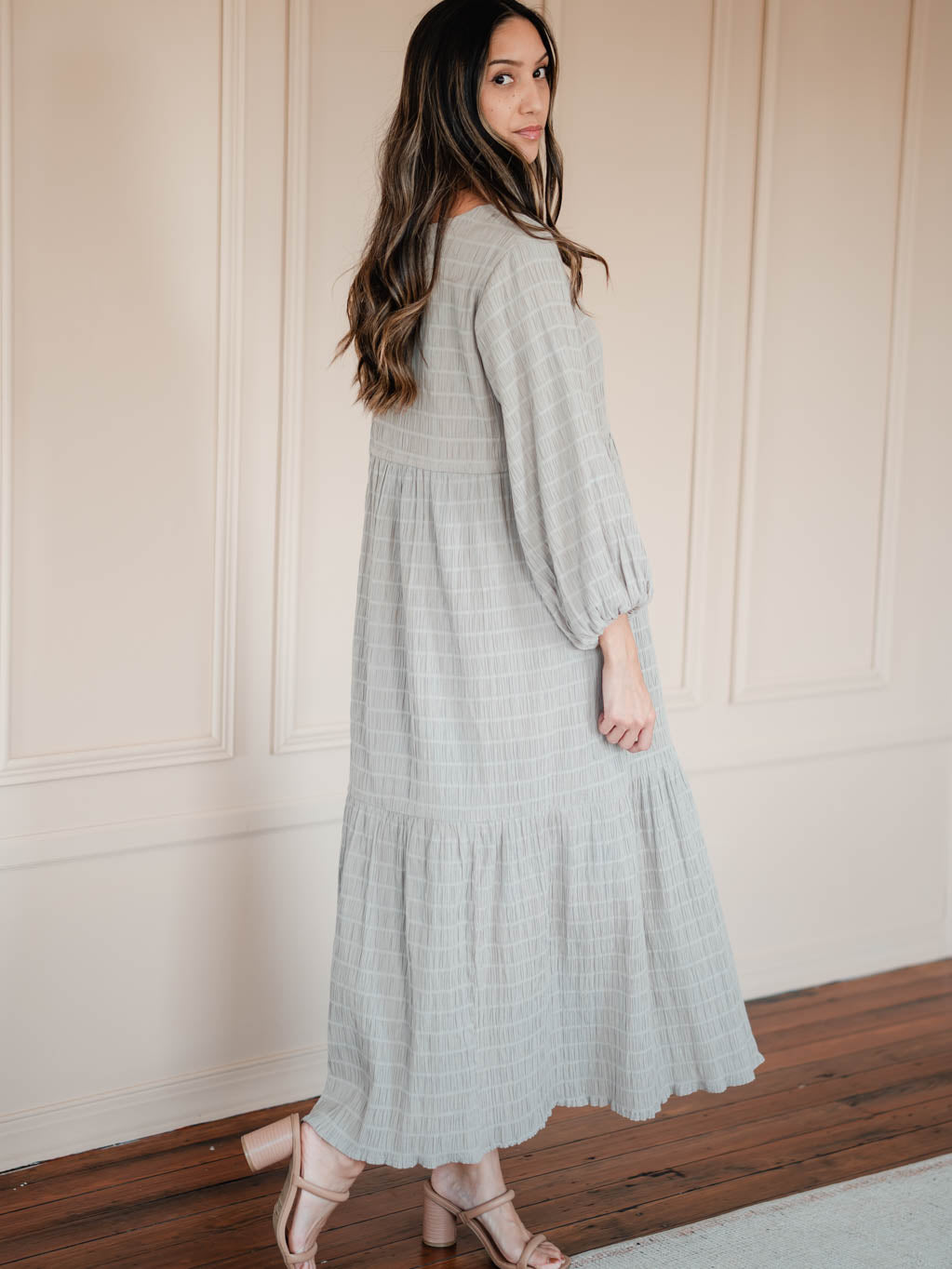 Southern Star Maxi Shirtdress - Silver Lining