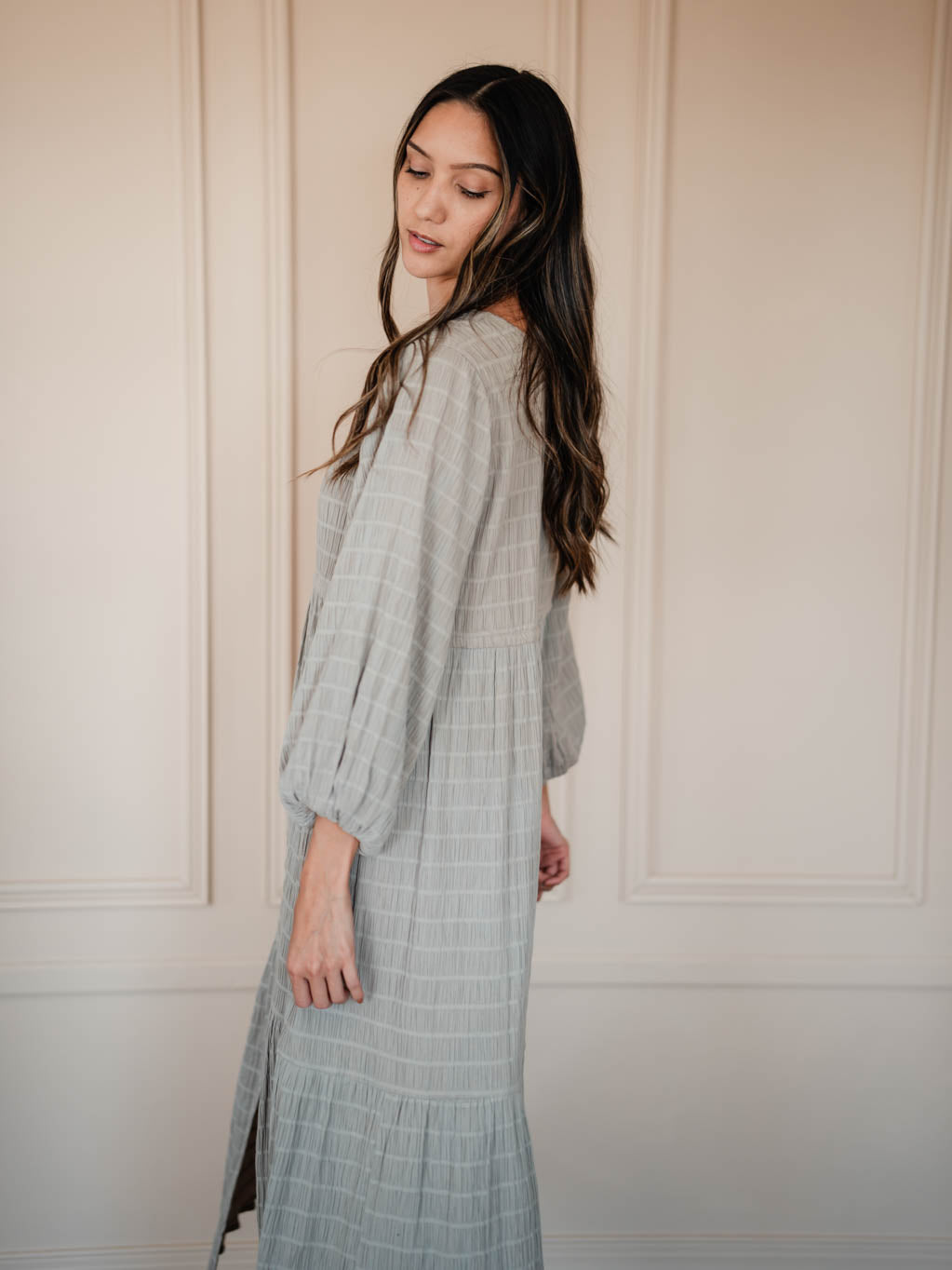 Southern Star Maxi Shirtdress - Silver Lining