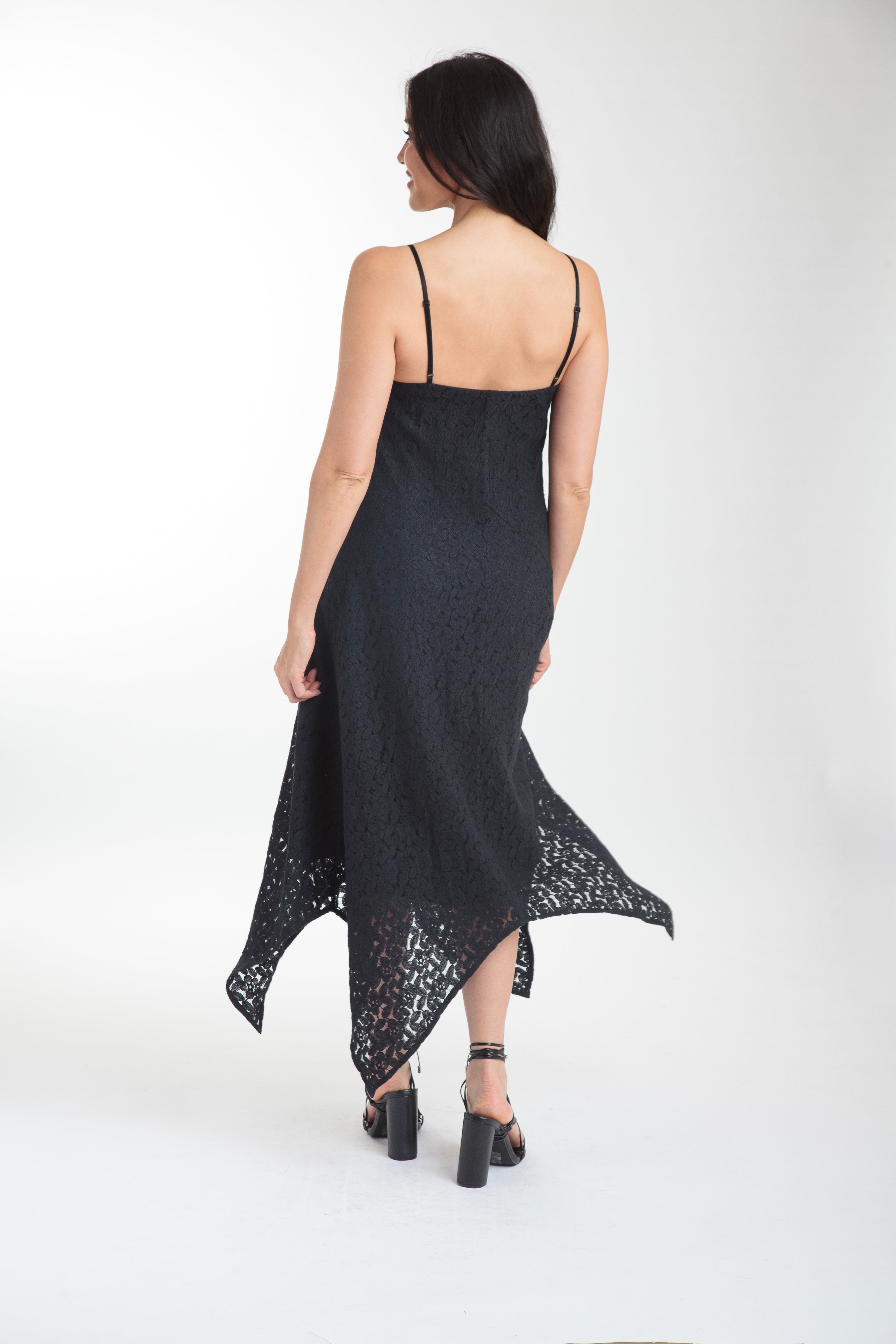 In The Light Lace Midi Dress - Black