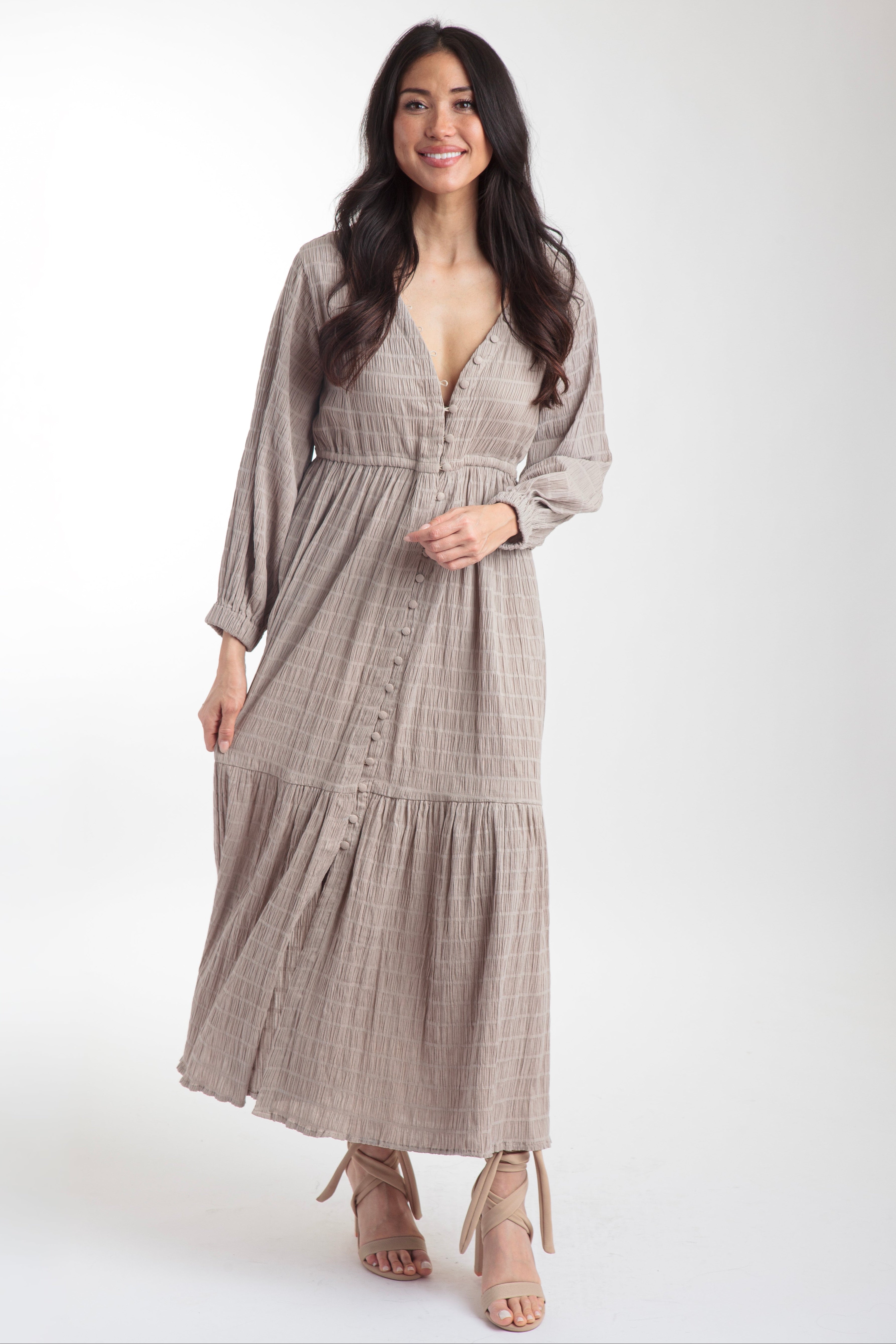 Southern Star Maxi Shirtdress - Silver Lining