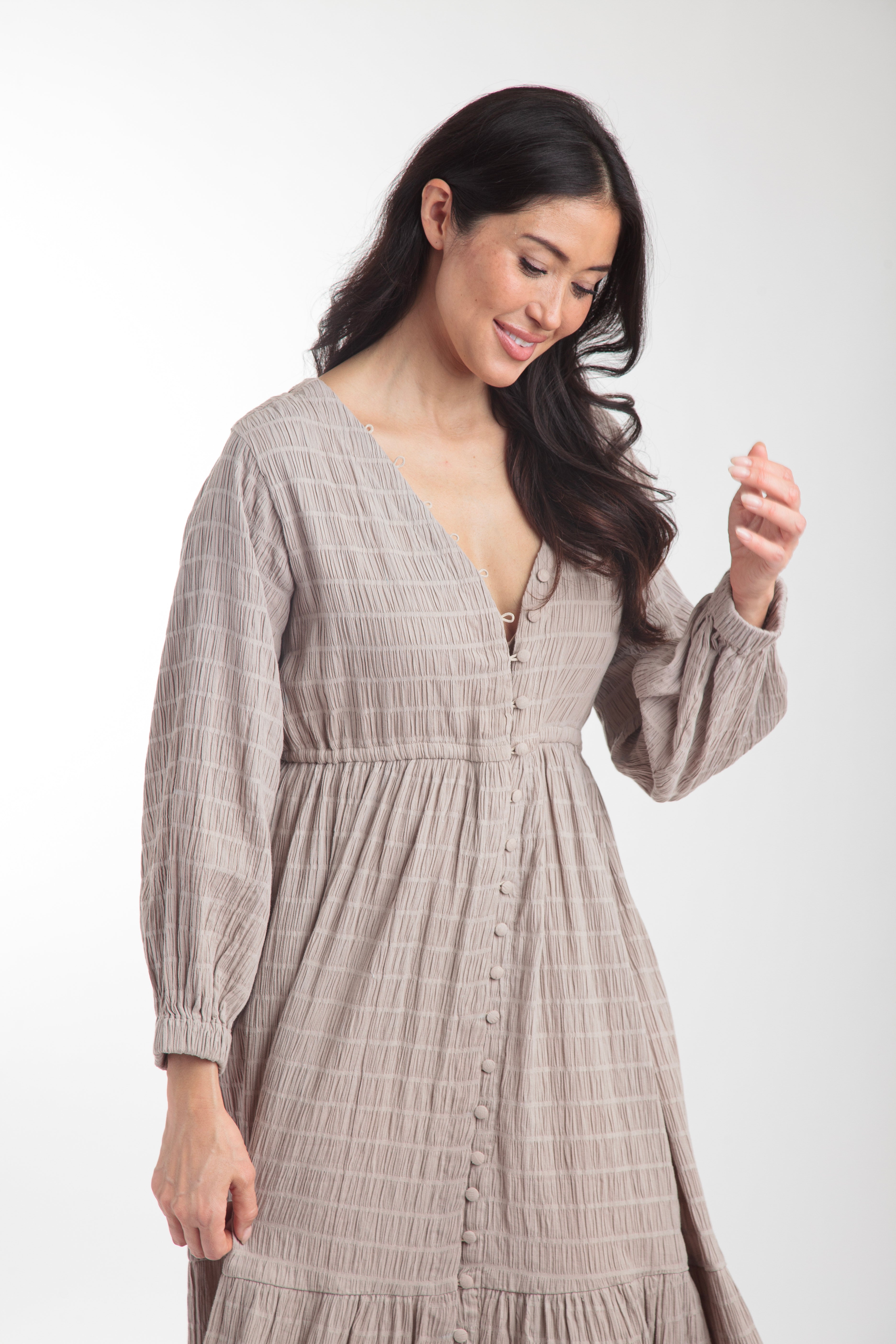 Southern Star Maxi Shirtdress - Silver Lining