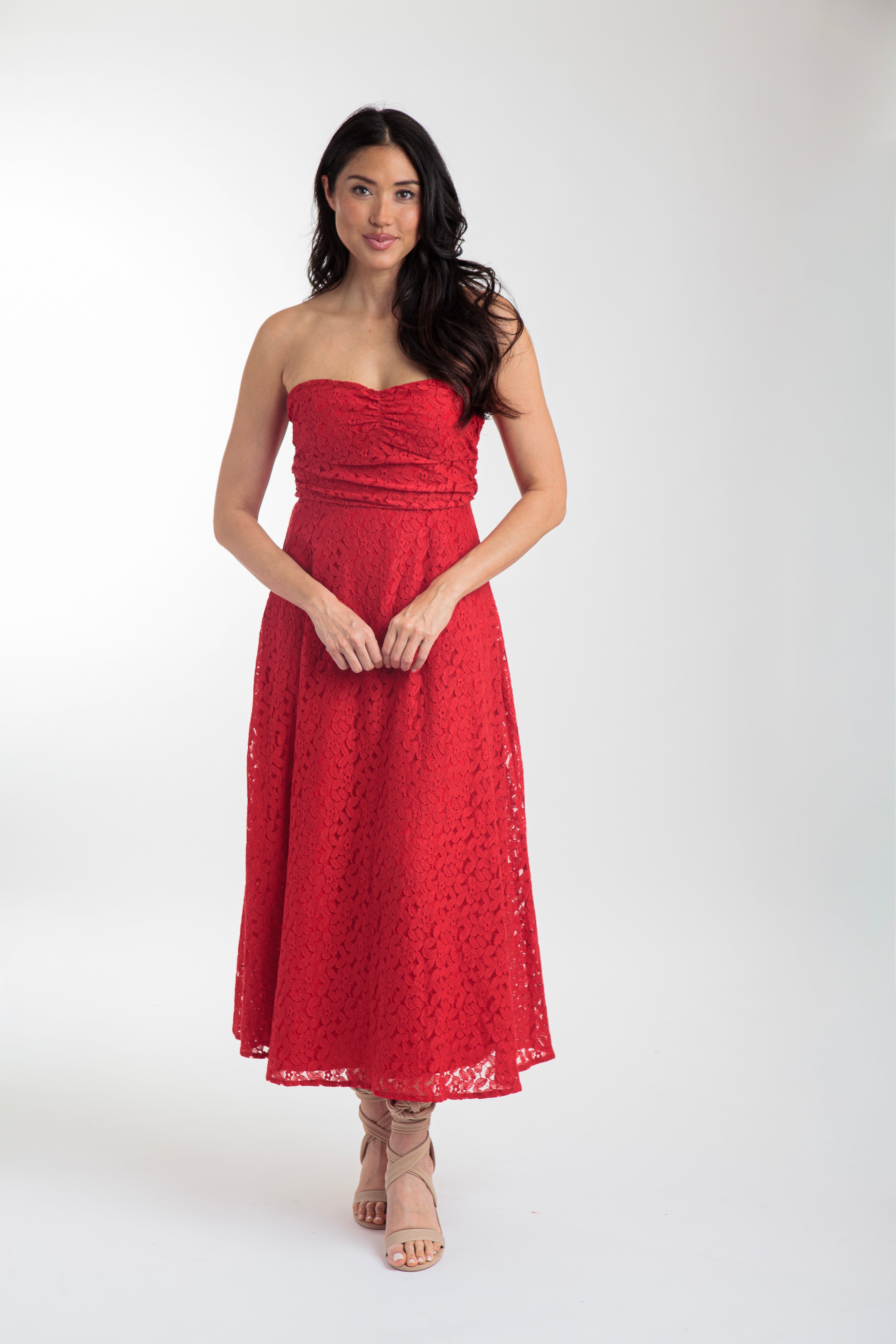 Daphne Lace Maxi Dress - Salsa