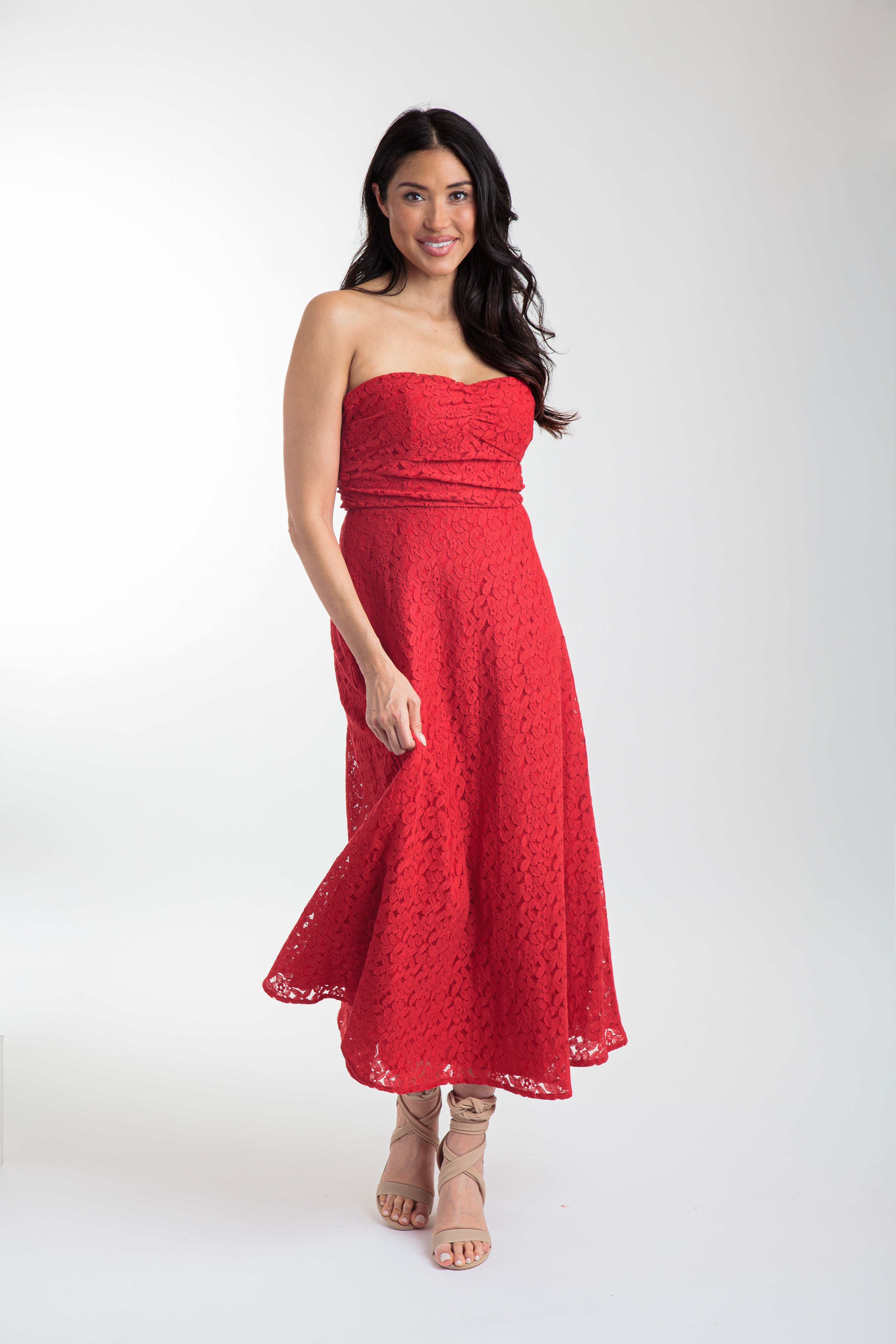 Daphne Lace Maxi Dress - Salsa