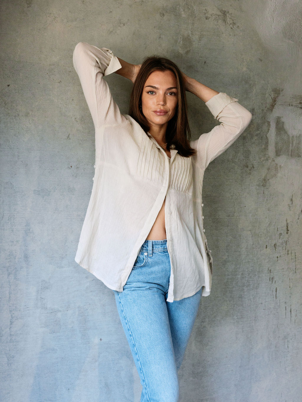 Well Wishes Button Down - Sand