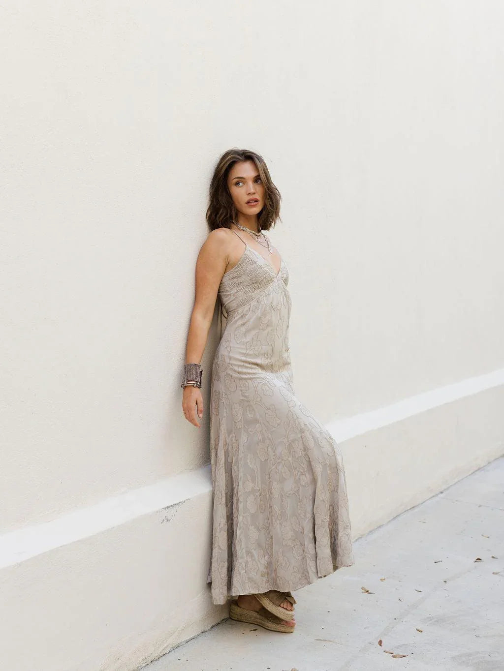 All My Love Maxi Dress - Silver Lining - Rain of May