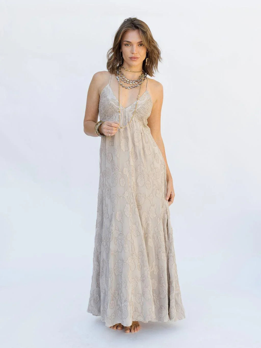 All My Love Maxi Dress - Silver Lining - Rain of May