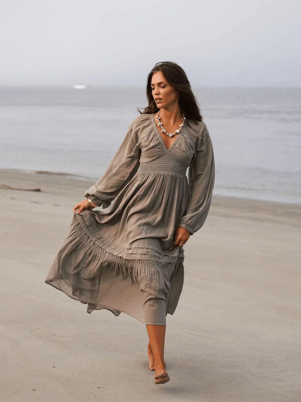 Beloved Maxi Dress - Stone - Rain of May