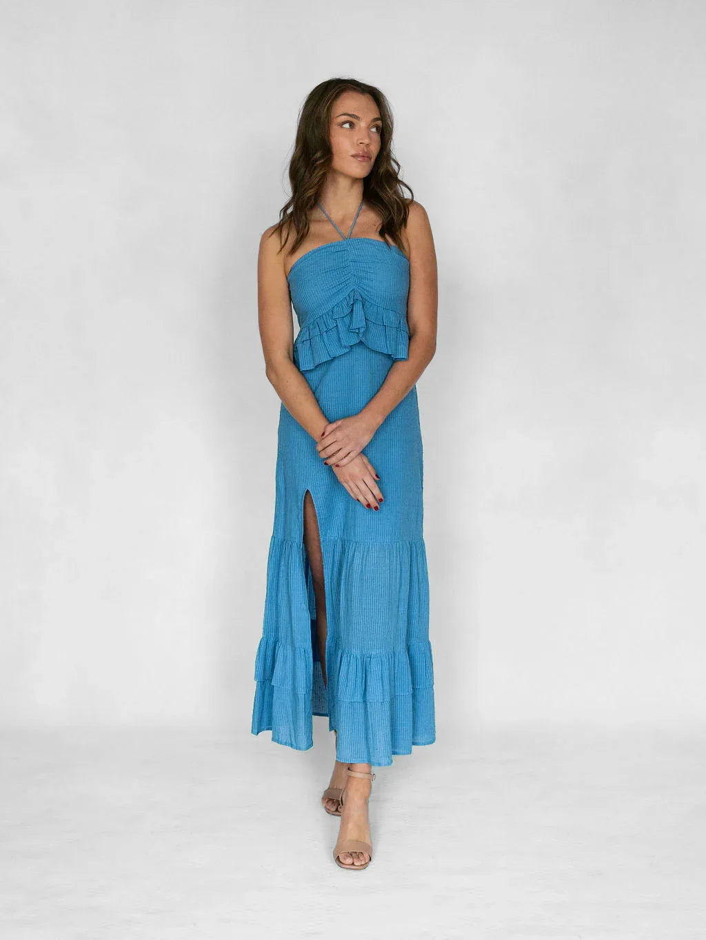 Brightside Maxi Dress - Blue Cruise - Rain of May
