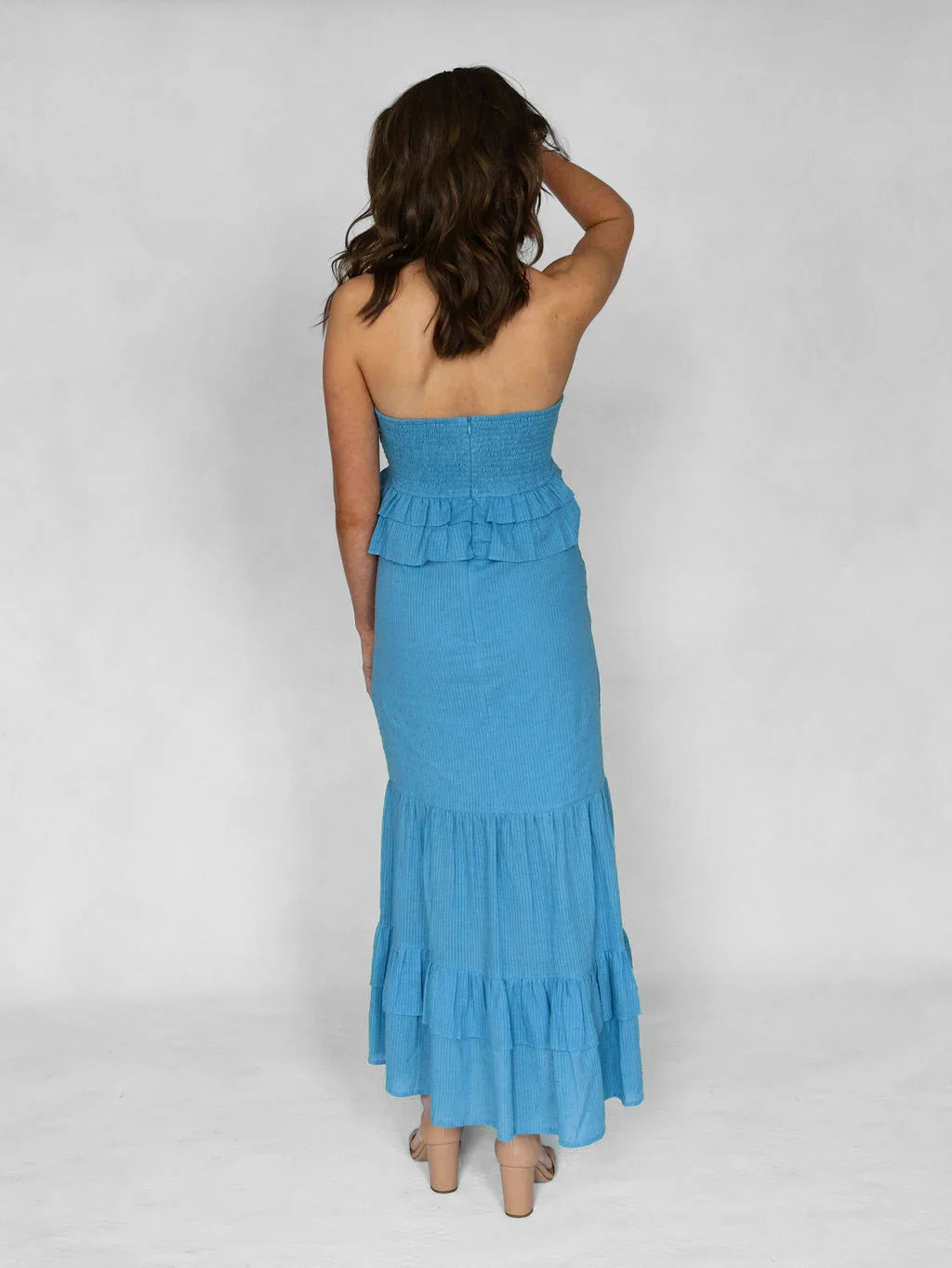 Brightside Maxi Dress - Blue Cruise - Rain of May