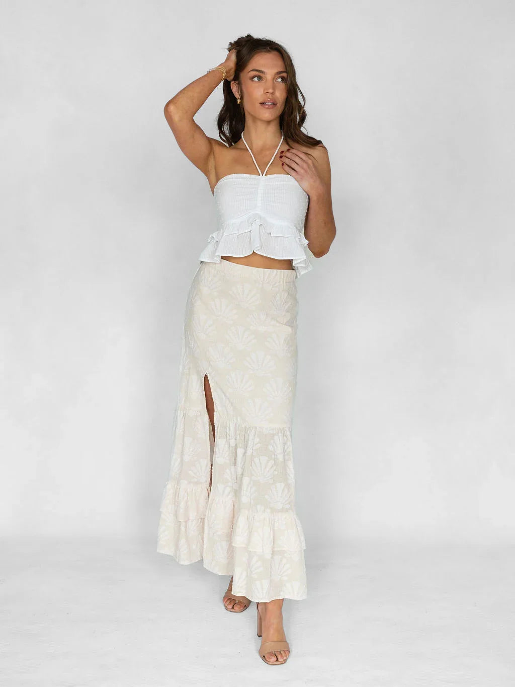 Brightside Maxi Skirt - Sand - Rain of May