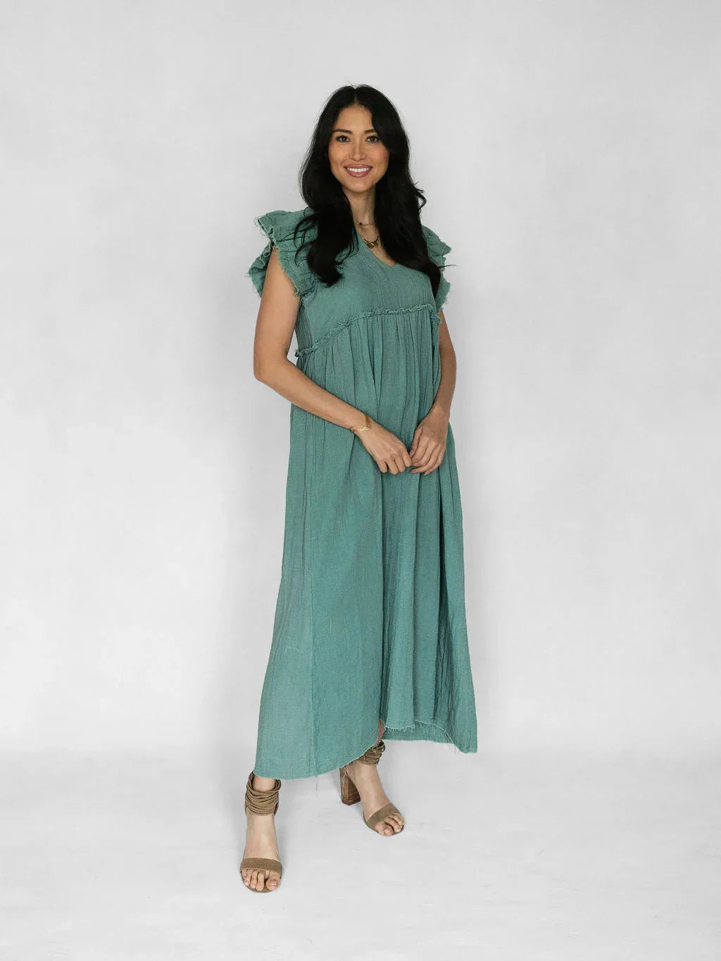 Coastline Maxi Dress - Underseas - Rain of May