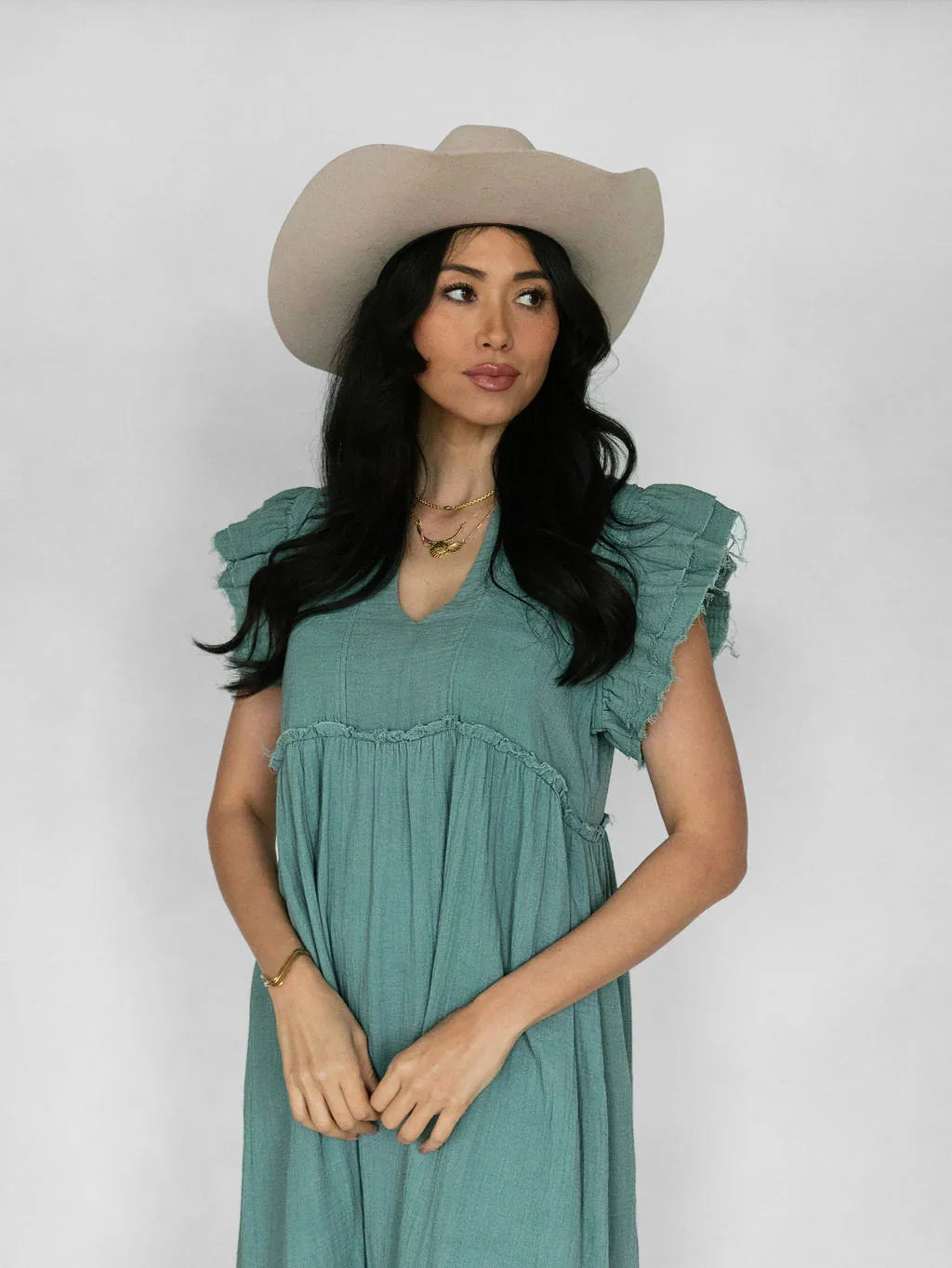 Coastline Maxi Dress - Underseas - Rain of May