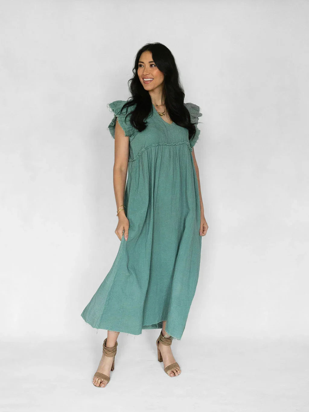 Coastline Maxi Dress - Underseas - Rain of May