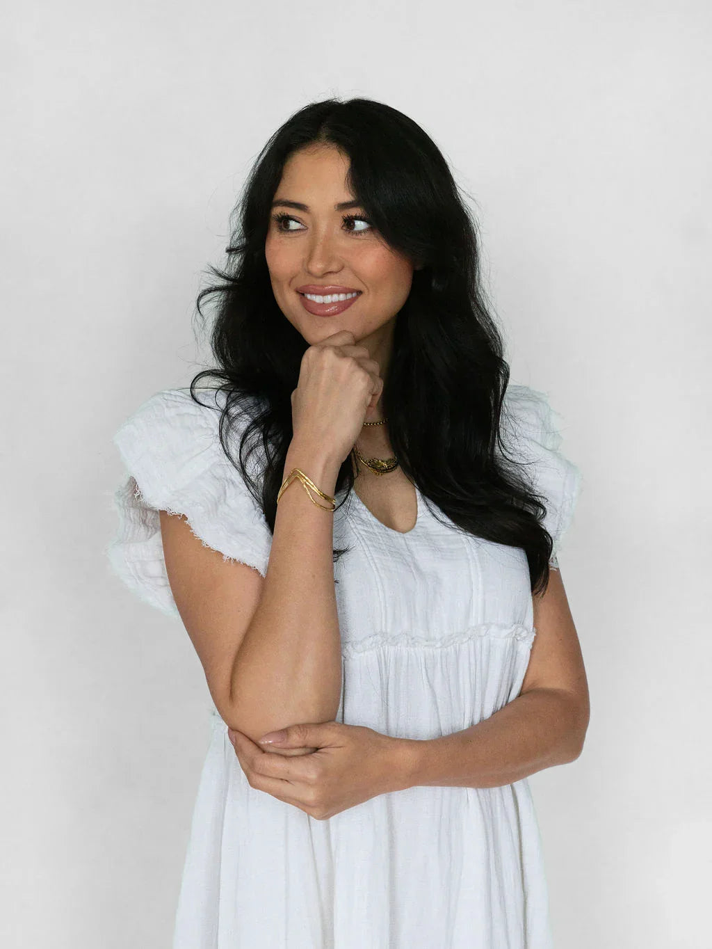 Coastline Maxi Dress - White - Rain of May