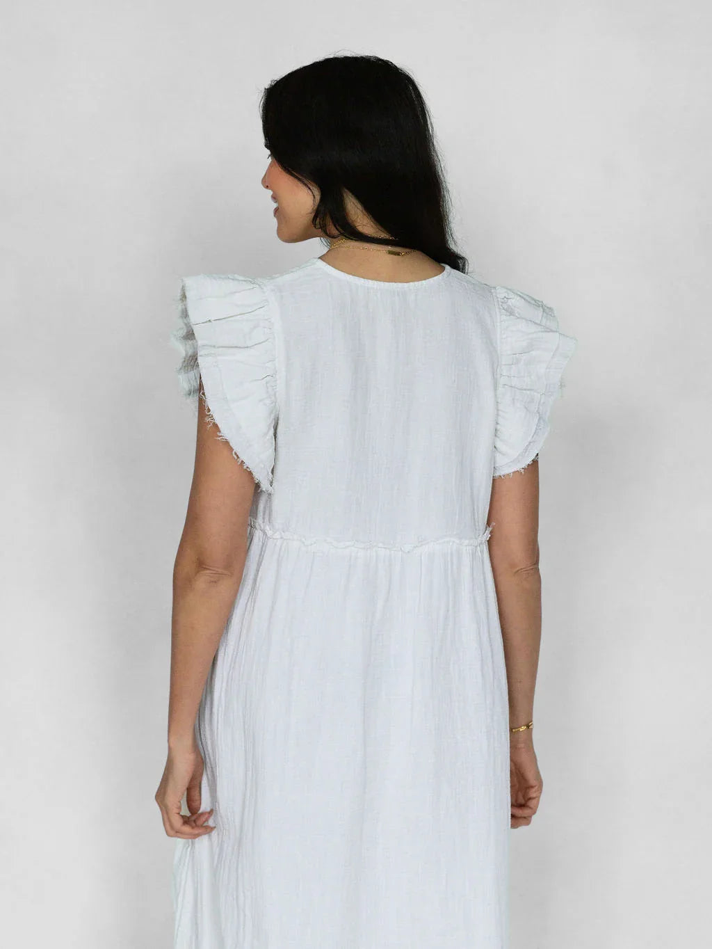 Coastline Maxi Dress - White - Rain of May