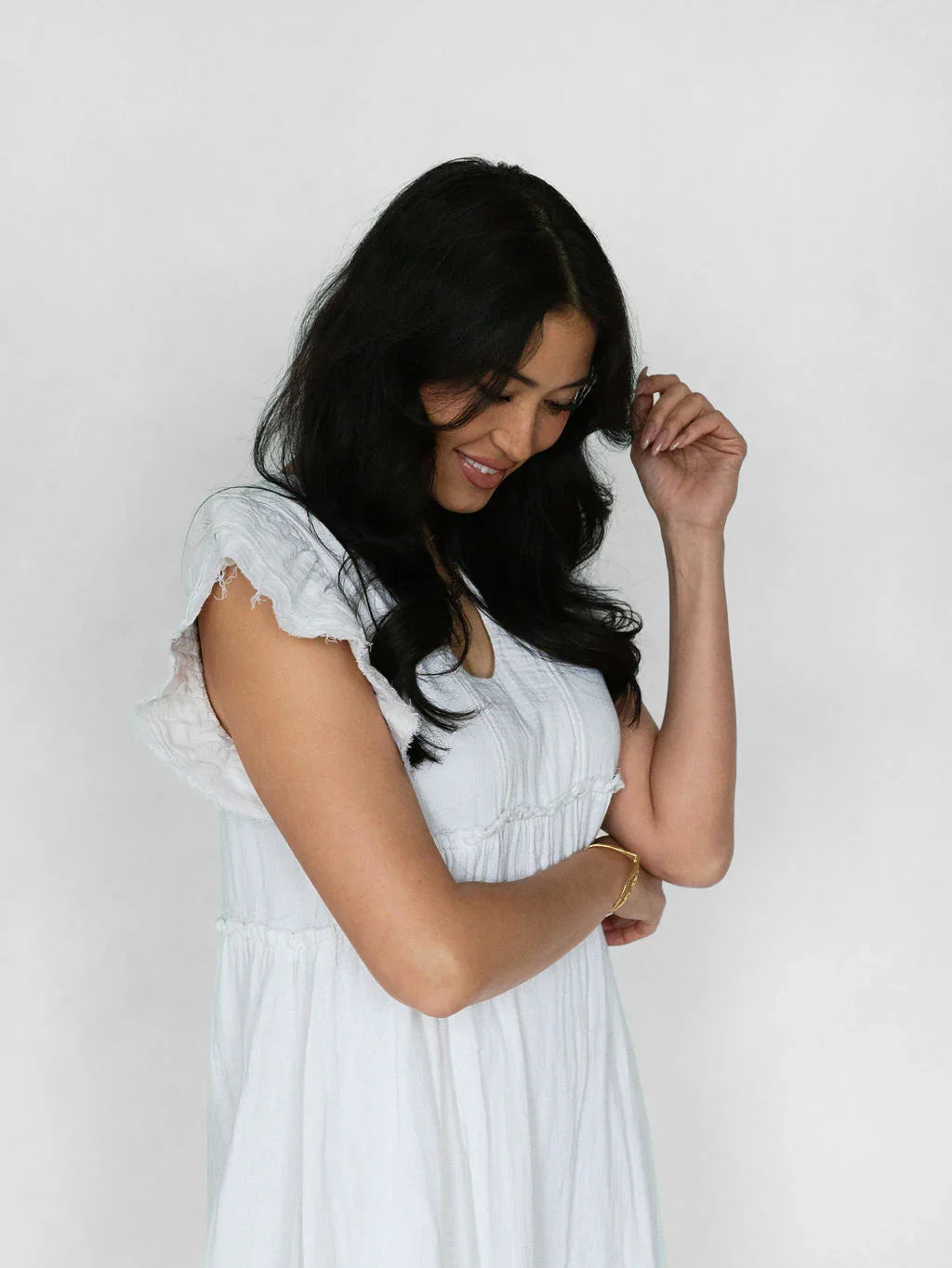 Coastline Maxi Dress - White - Rain of May