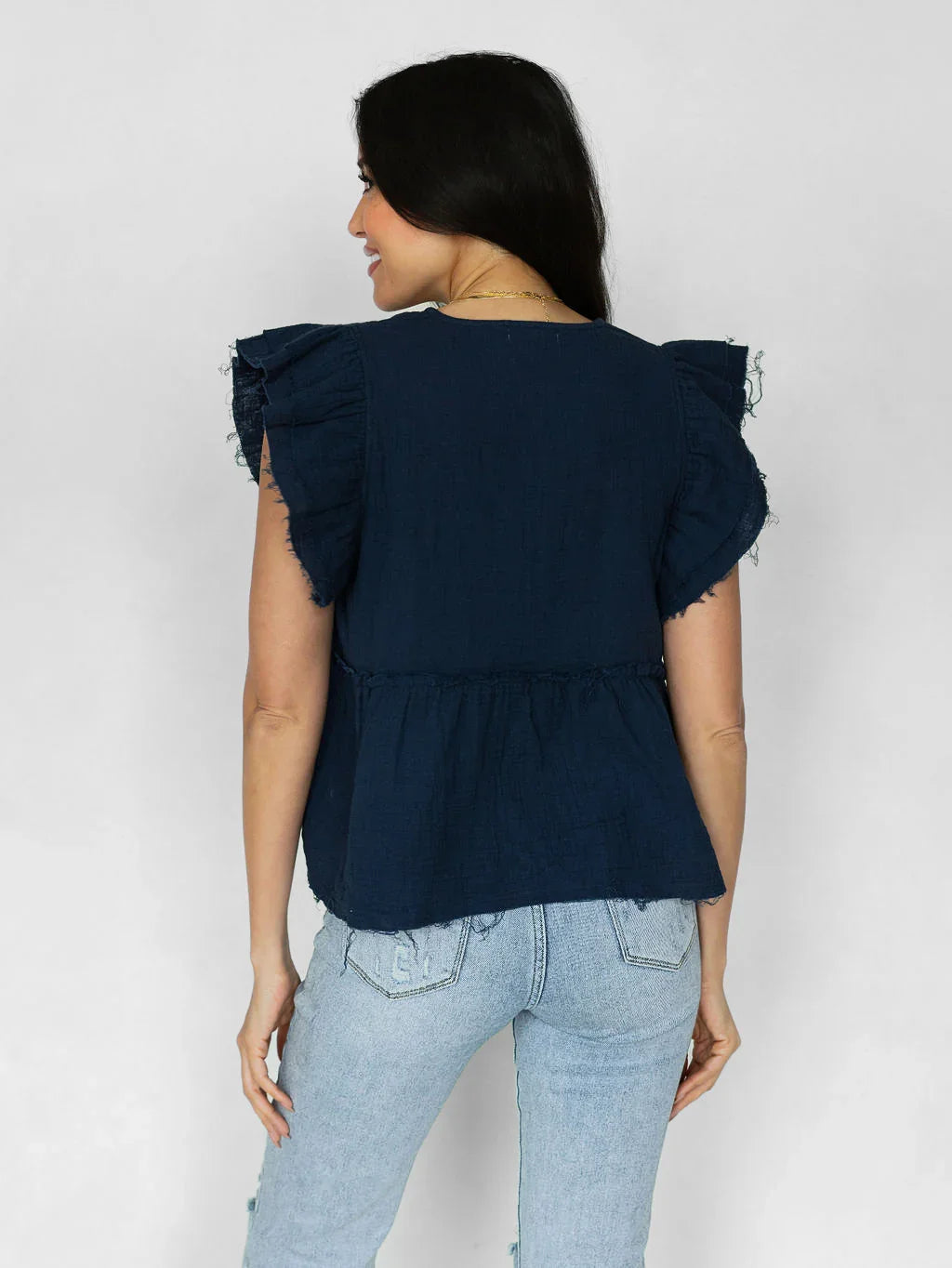 Coastline Top - Navy - Rain of May