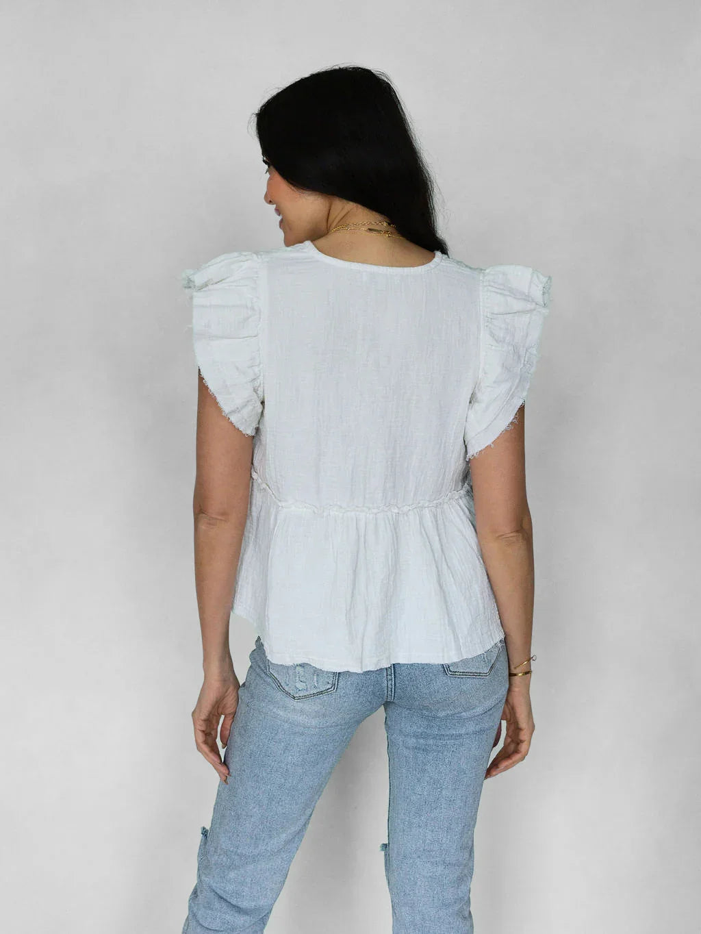 Coastline Top - White - Rain of May