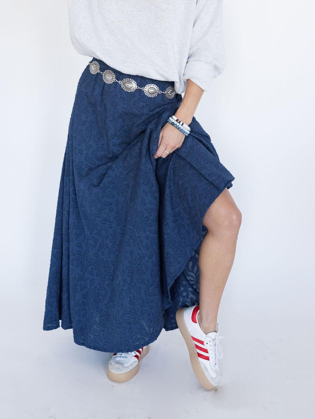 Golden Hour Convertible Skirt - In The Navy - Rain of May