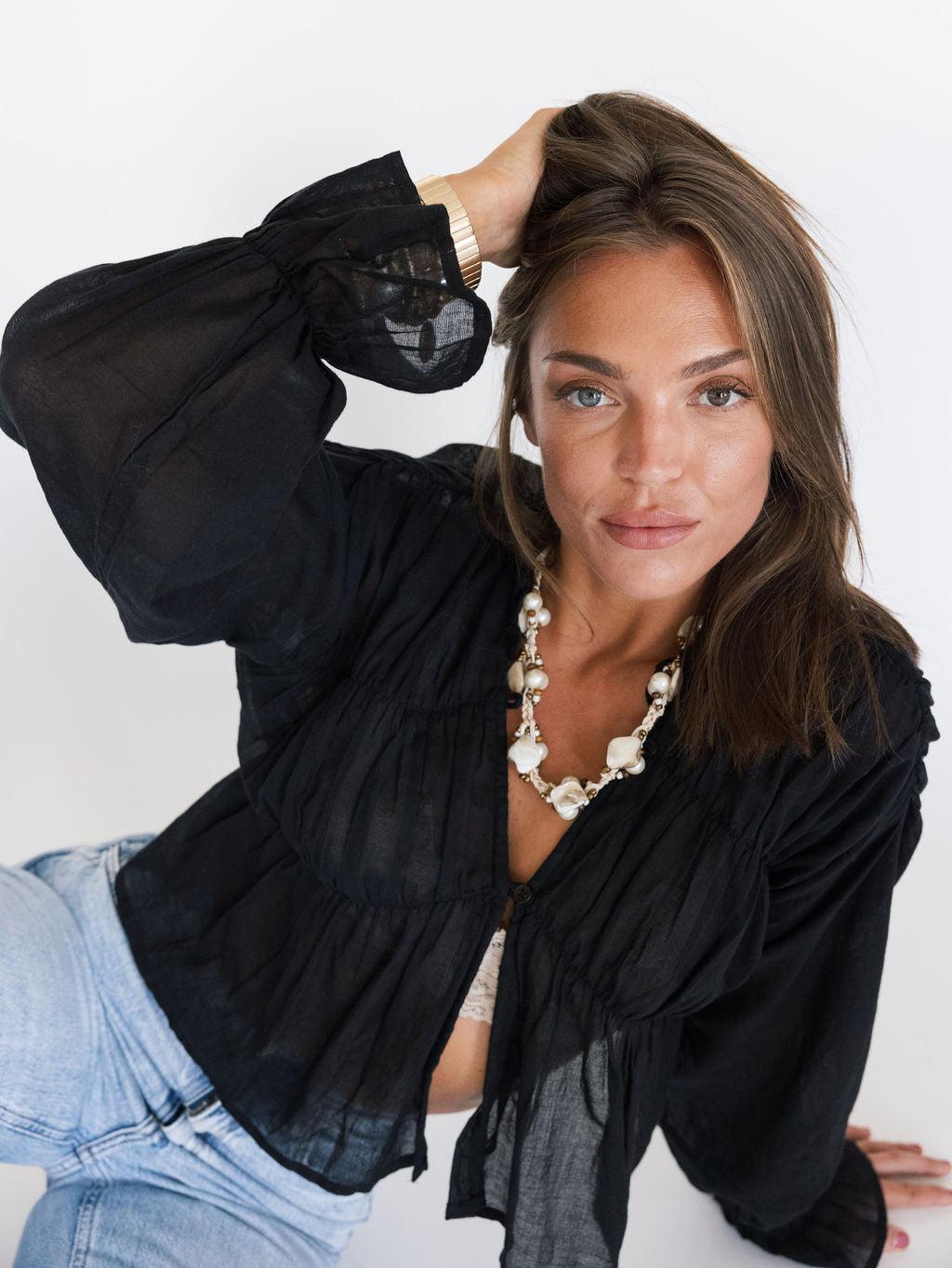 Good Thing Blouse - Black - Rain of May