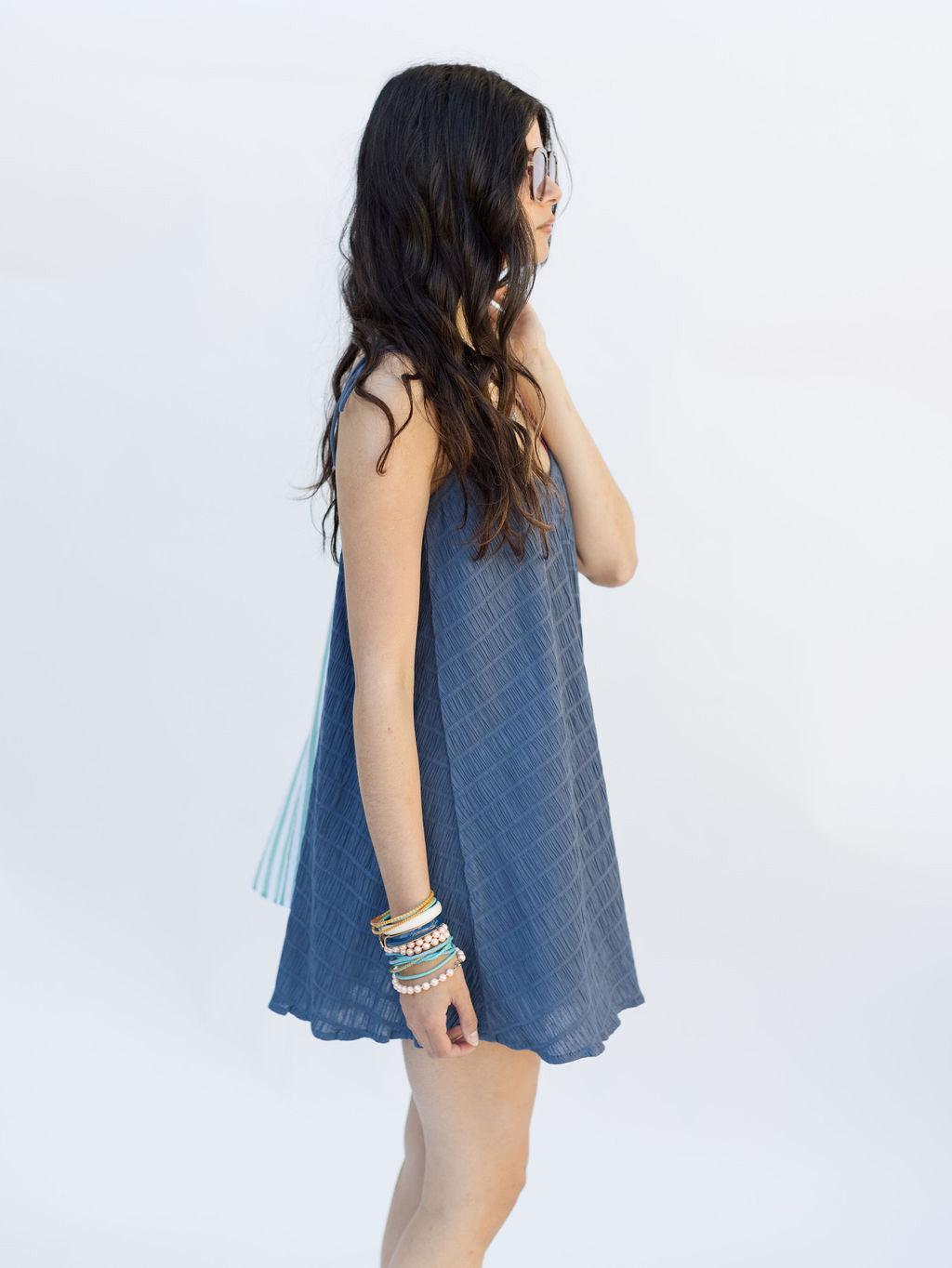 Northern Star Mini Dress - Insignia Blue - Rain of May