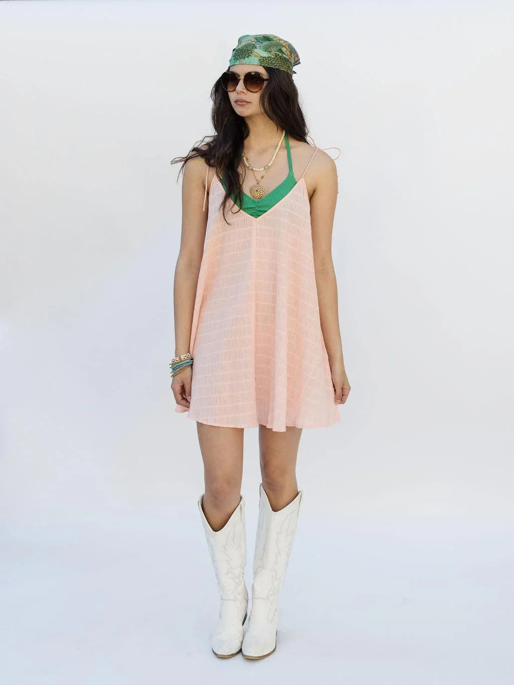 Northern Star Mini Dress - Silver Pink - Rain of May
