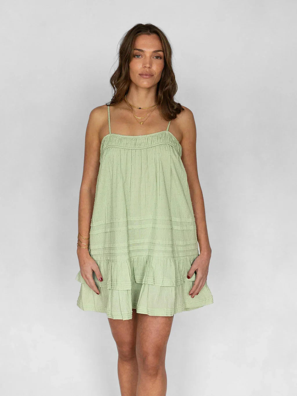 Revival Mini Dress - Subtle Green - Rain of May