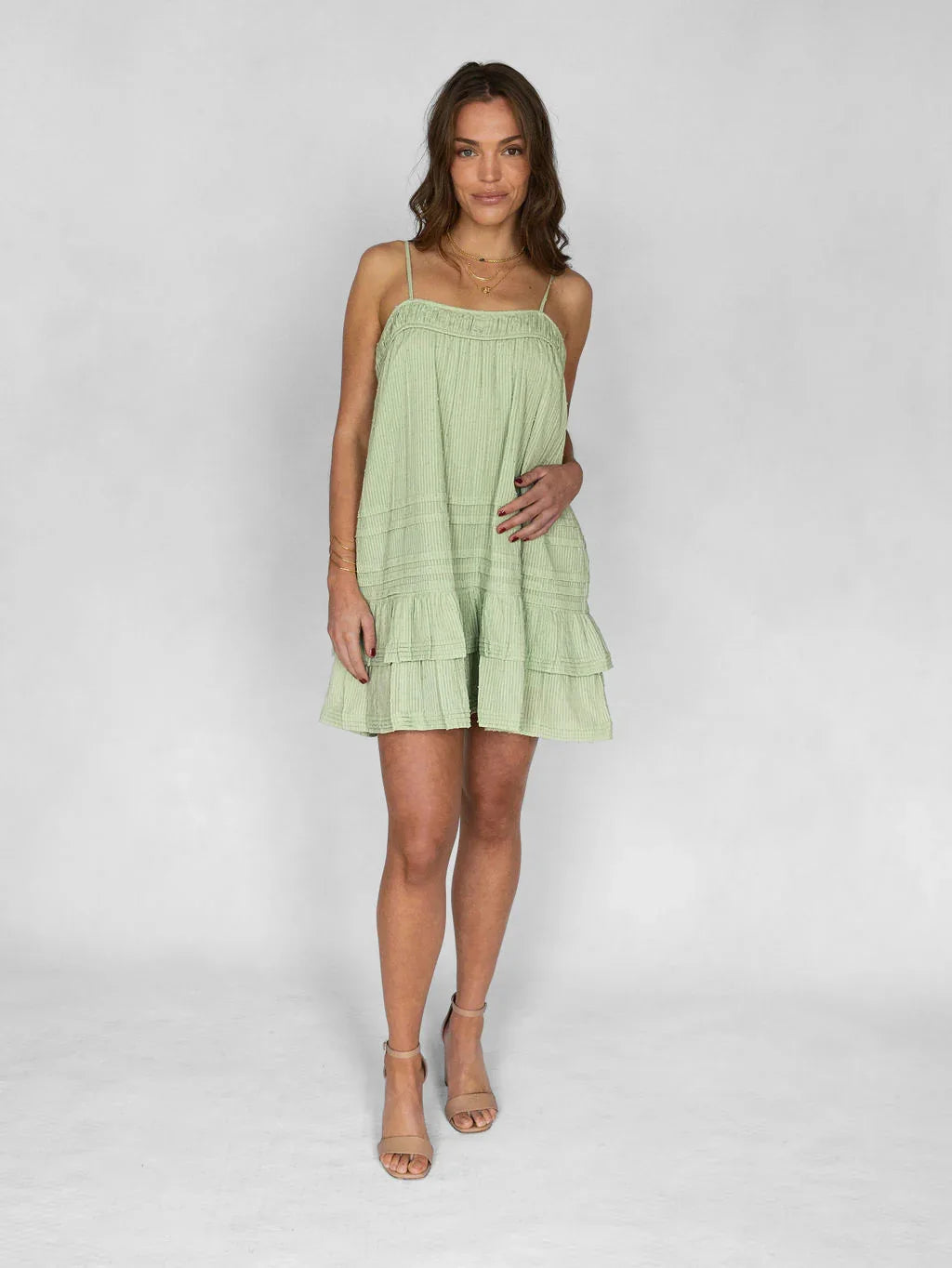 Revival Mini Dress - Subtle Green - Rain of May