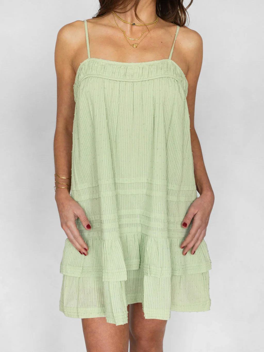 Revival Mini Dress - Subtle Green - Rain of May