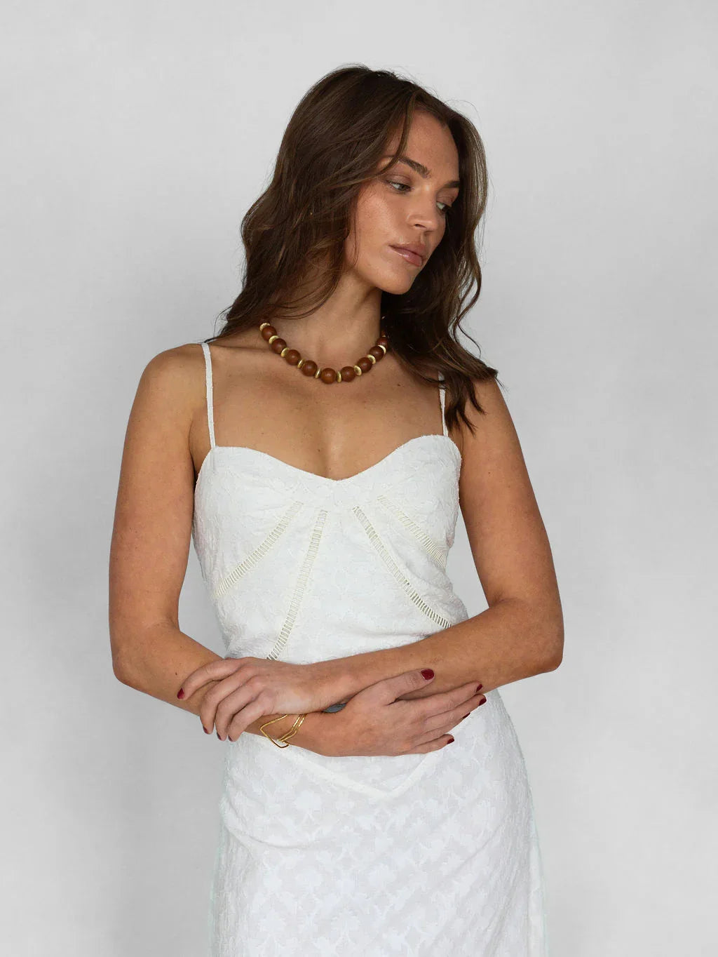 Starlit Slip Maxi Dress - White - Rain of May