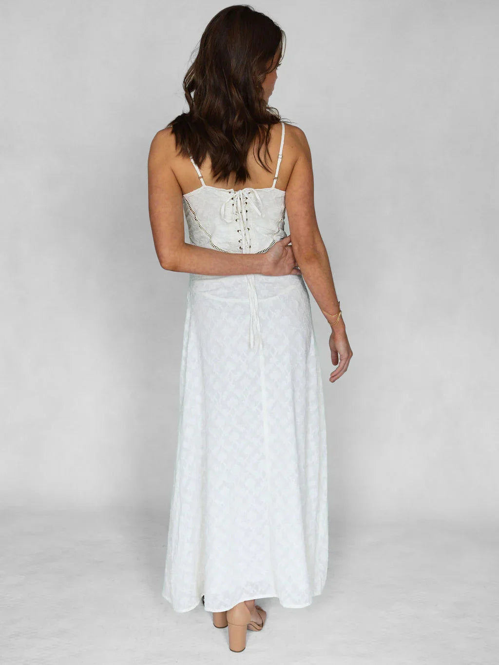 Starlit Slip Maxi Dress - White - Rain of May