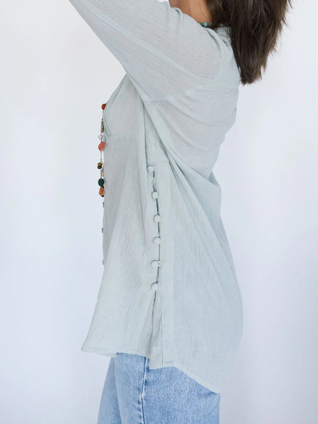 Well Wishes Button Down - Breezy - Rain of May