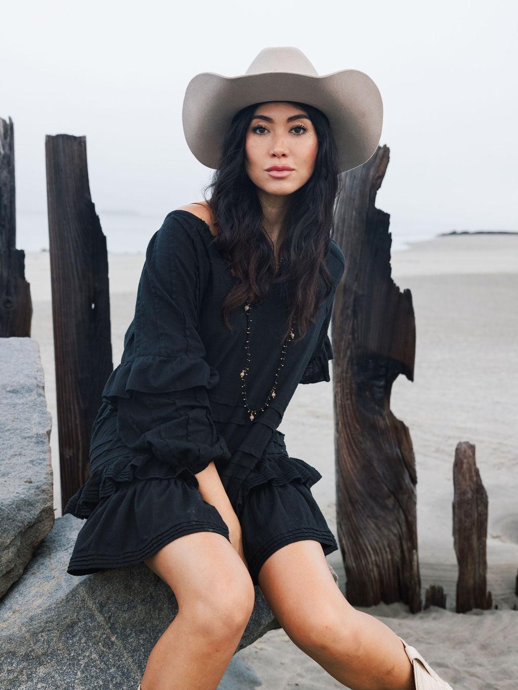 Wilder Days Tunic - Black - Rain of May