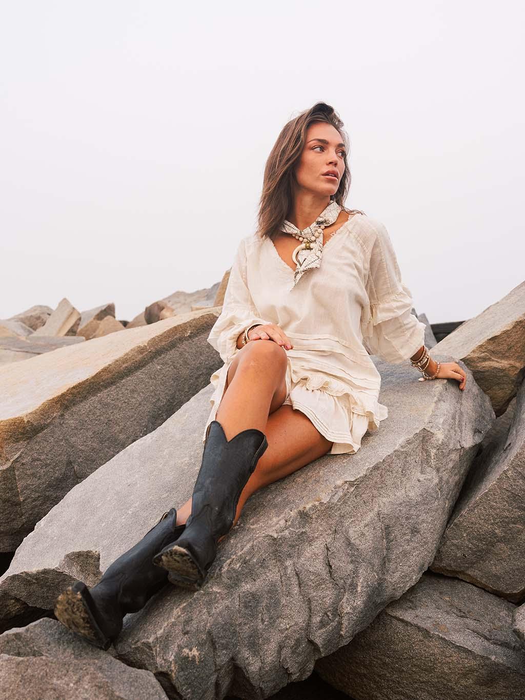 Wilder Days Tunic - Sand - Rain of May