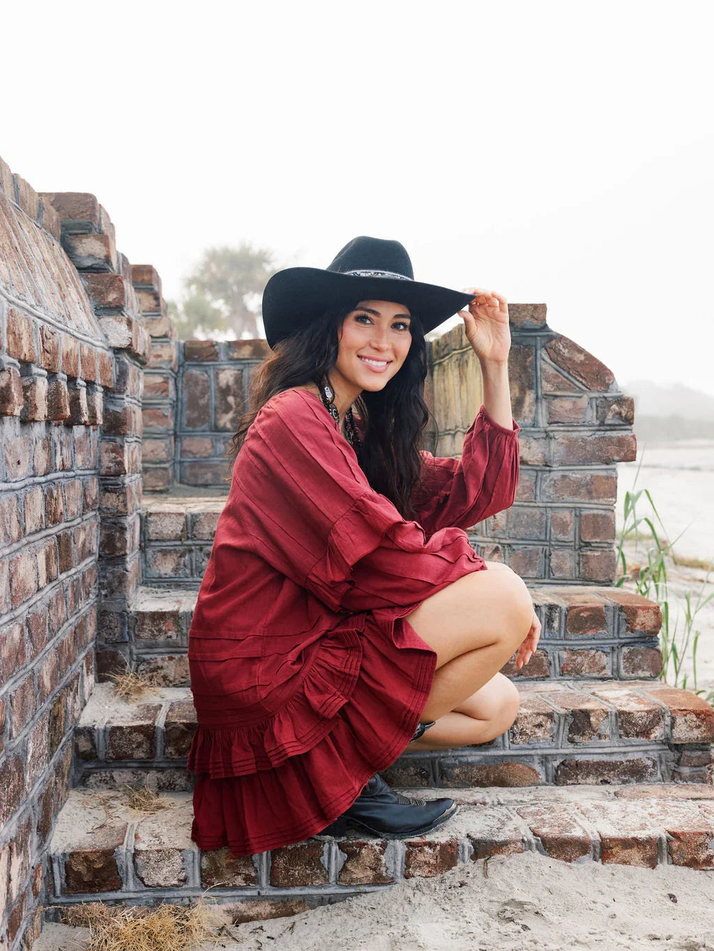 Wilder Days Tunic - Wine - Rain of May