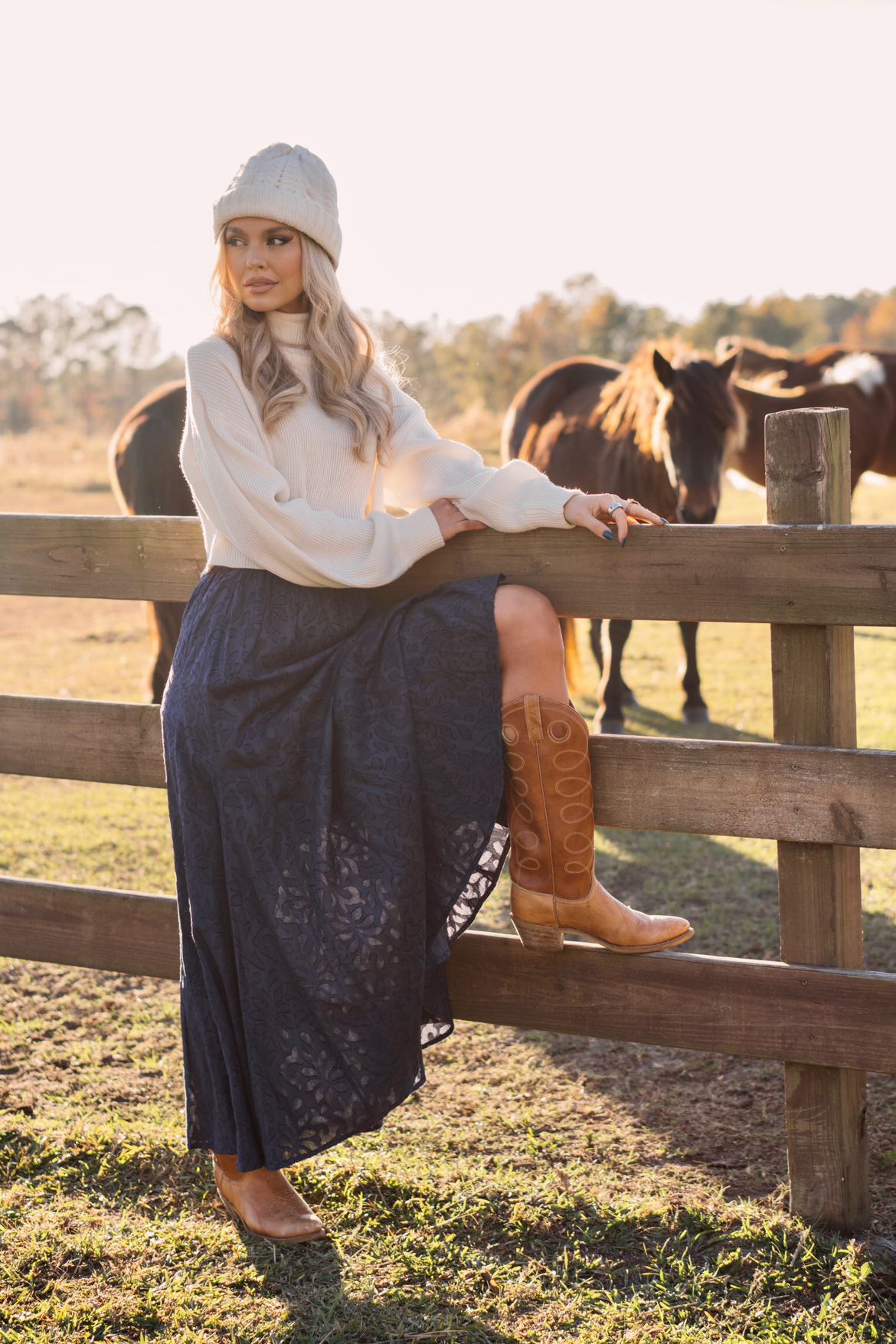 Golden Hour Convertible Skirt - In The Navy