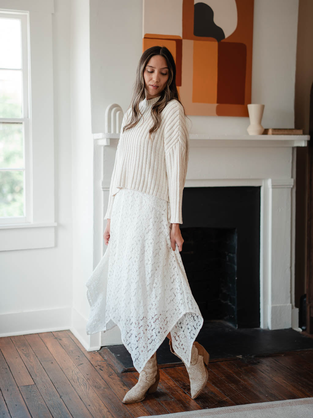 In The Light Lace Midi Dress - Ivory *PRE-ORDER (10/8)*