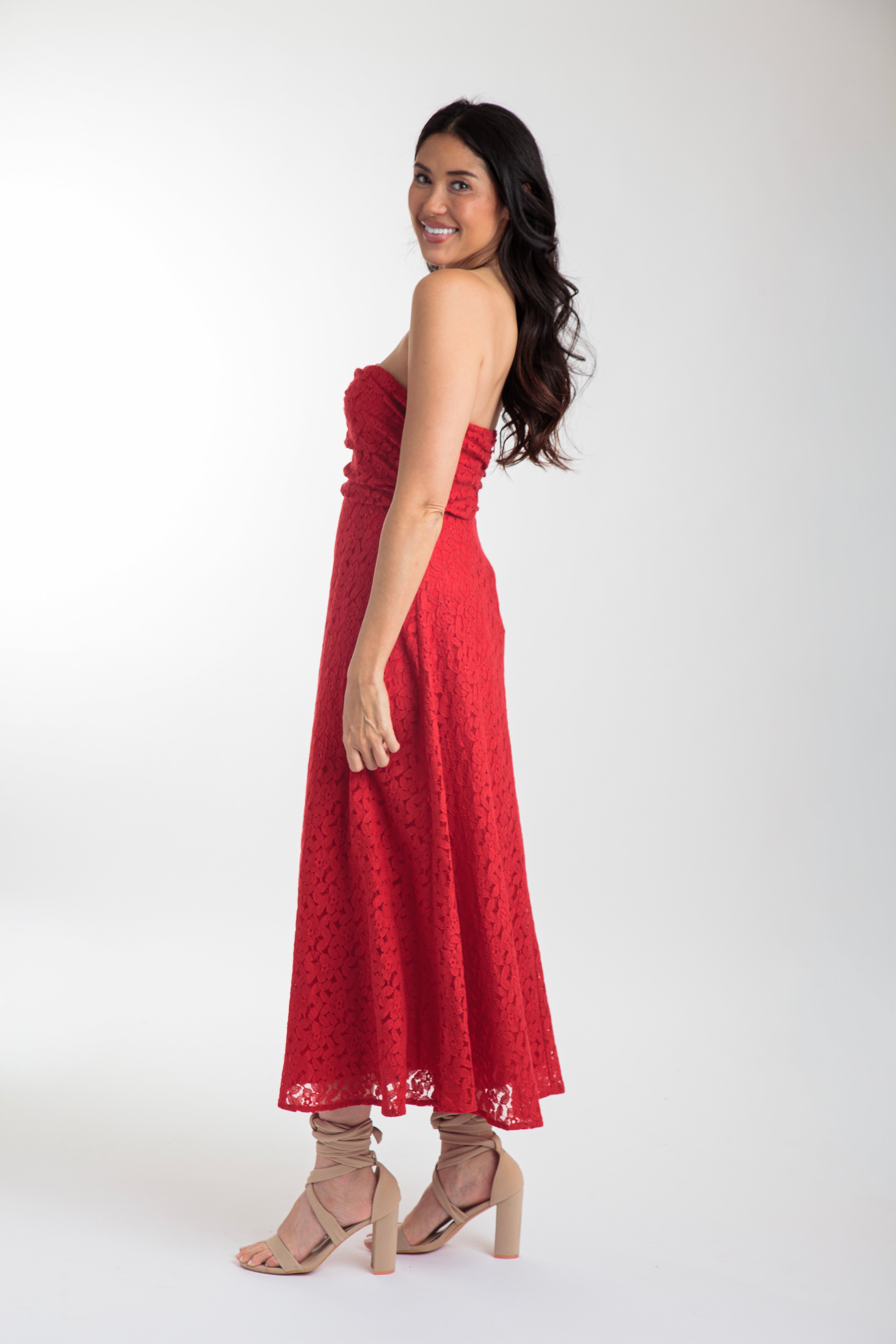 Daphne Lace Maxi Dress - Salsa