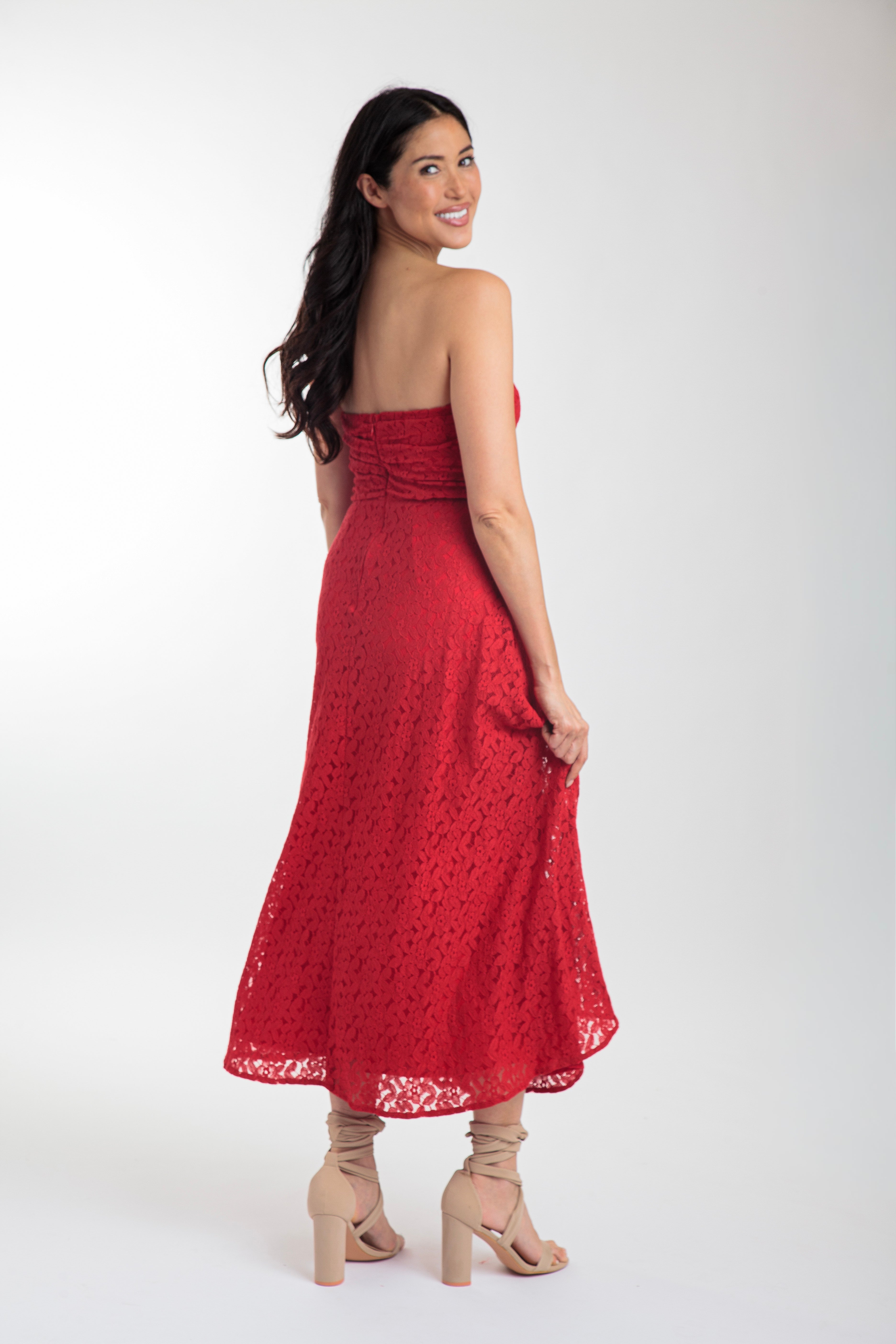 Daphne Lace Maxi Dress - Salsa