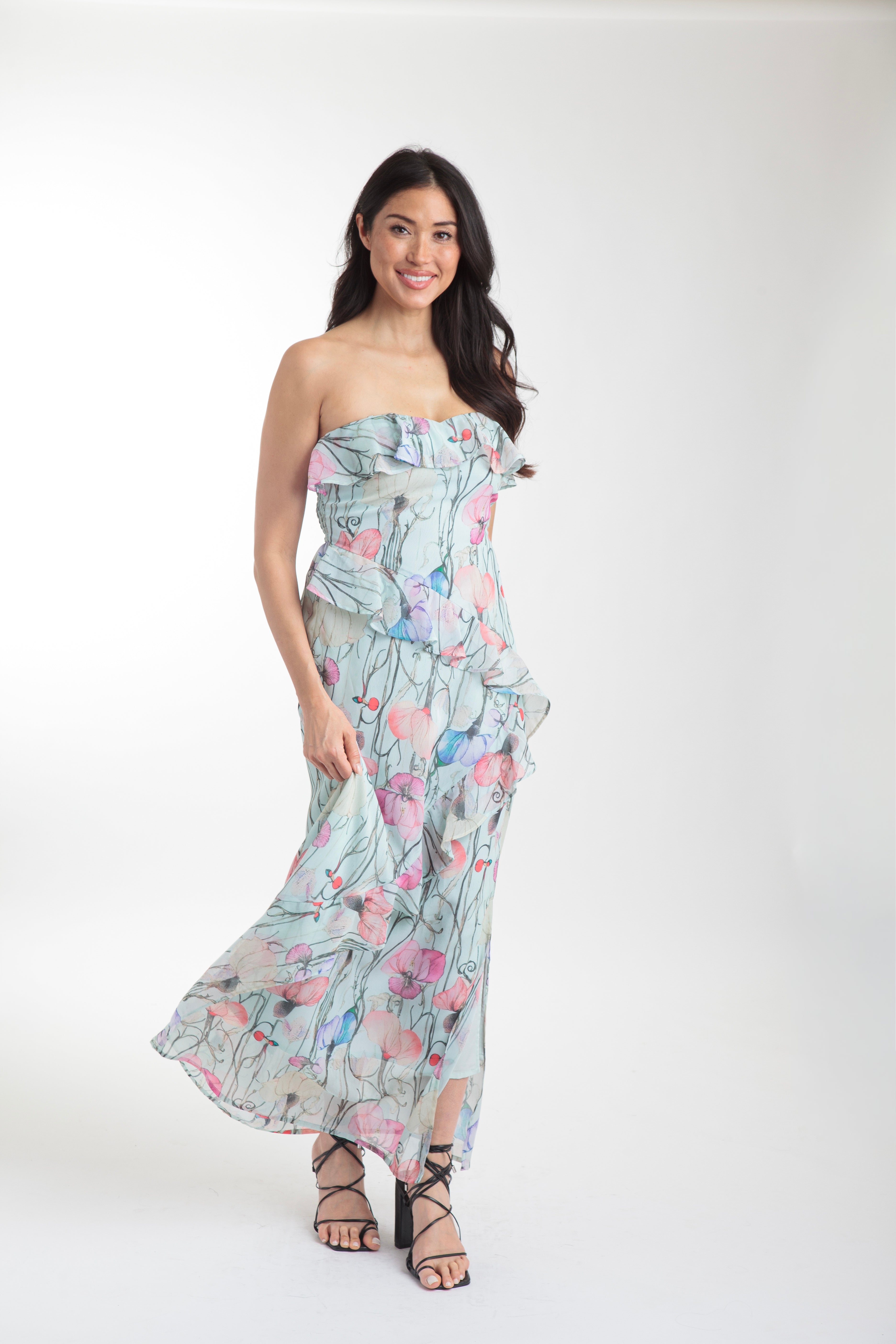 Savannah Maxi Dress - Sweet Peas Print