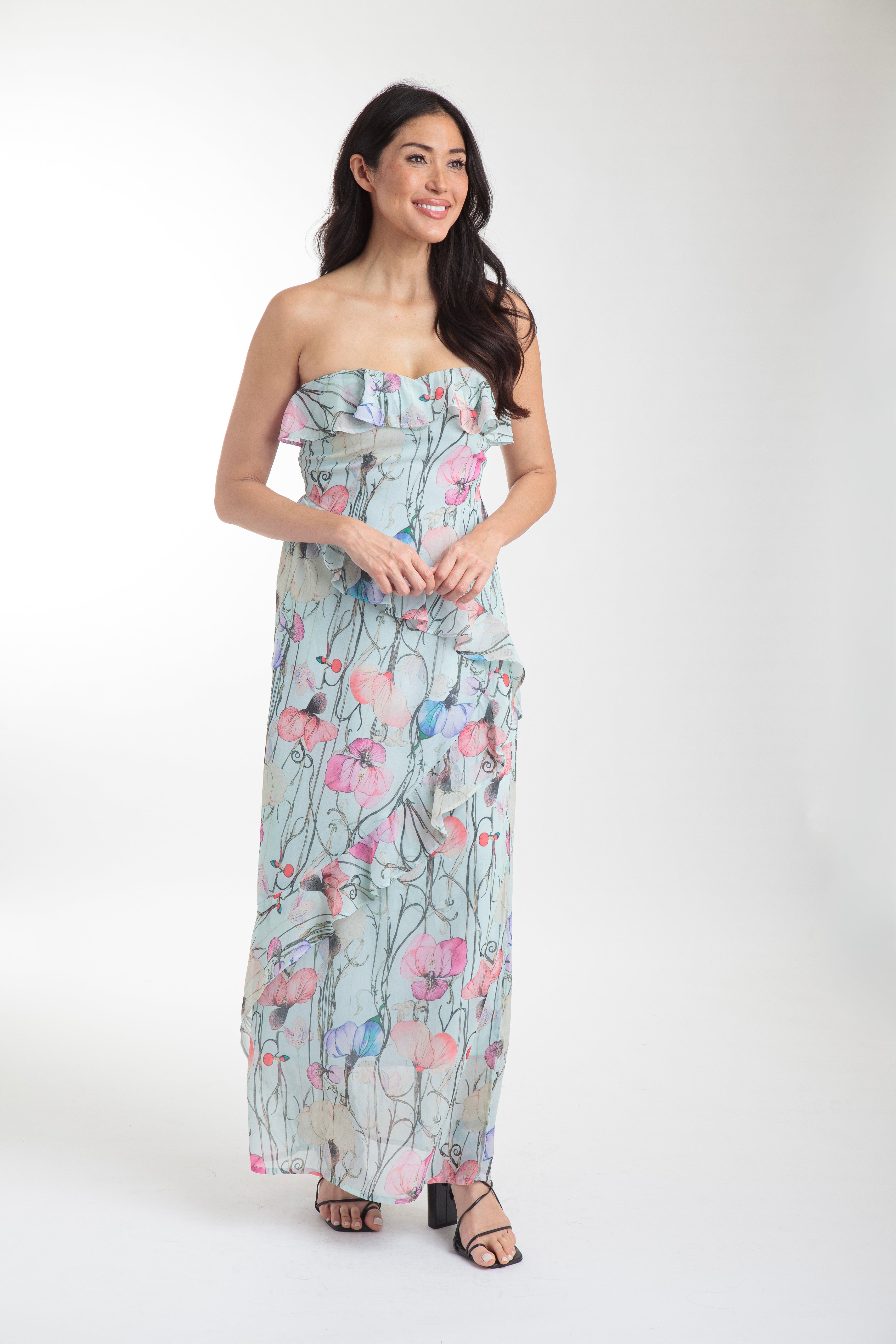 Savannah Maxi Dress - Sweet Peas Print