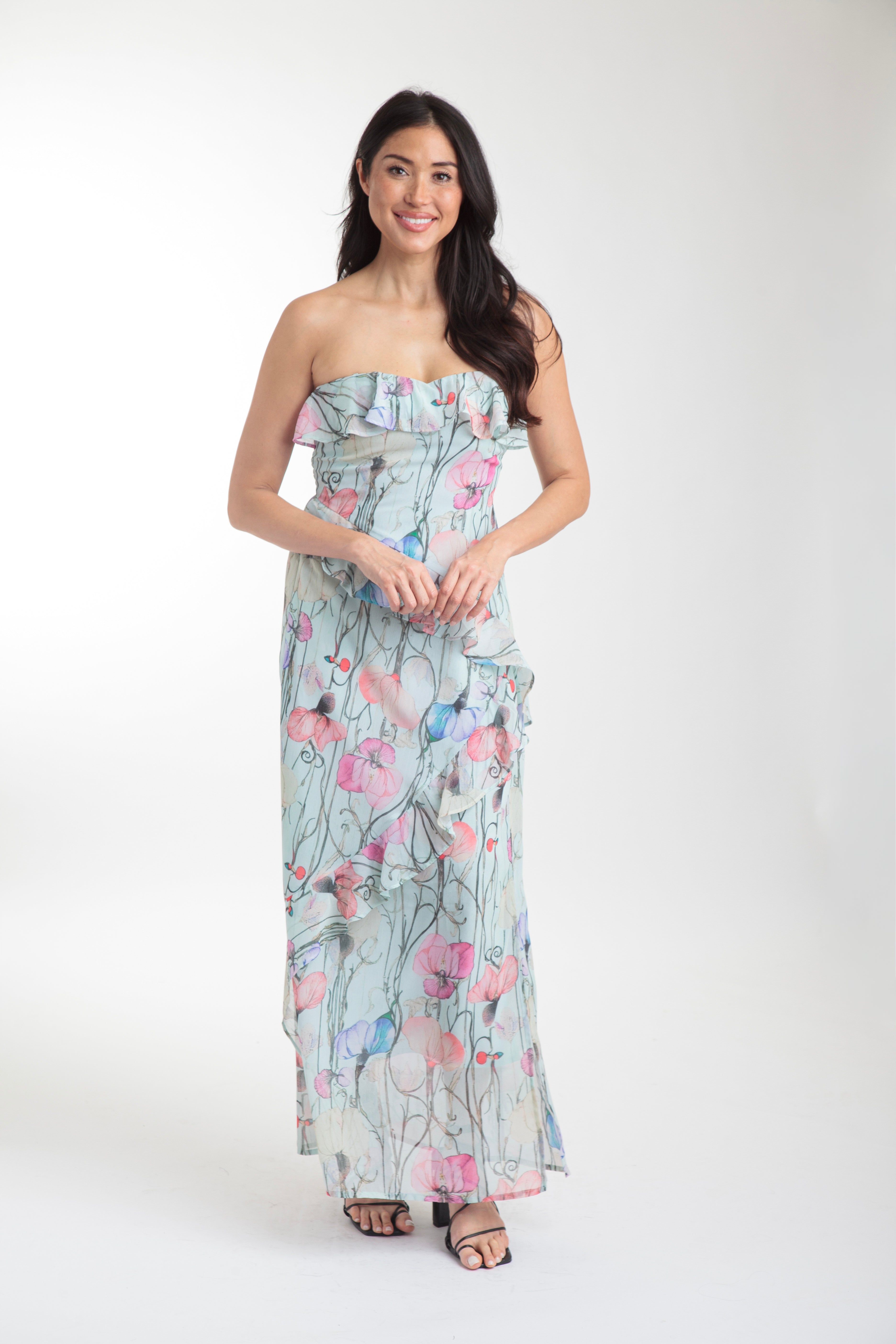 Savannah Maxi Dress - Sweet Peas Print