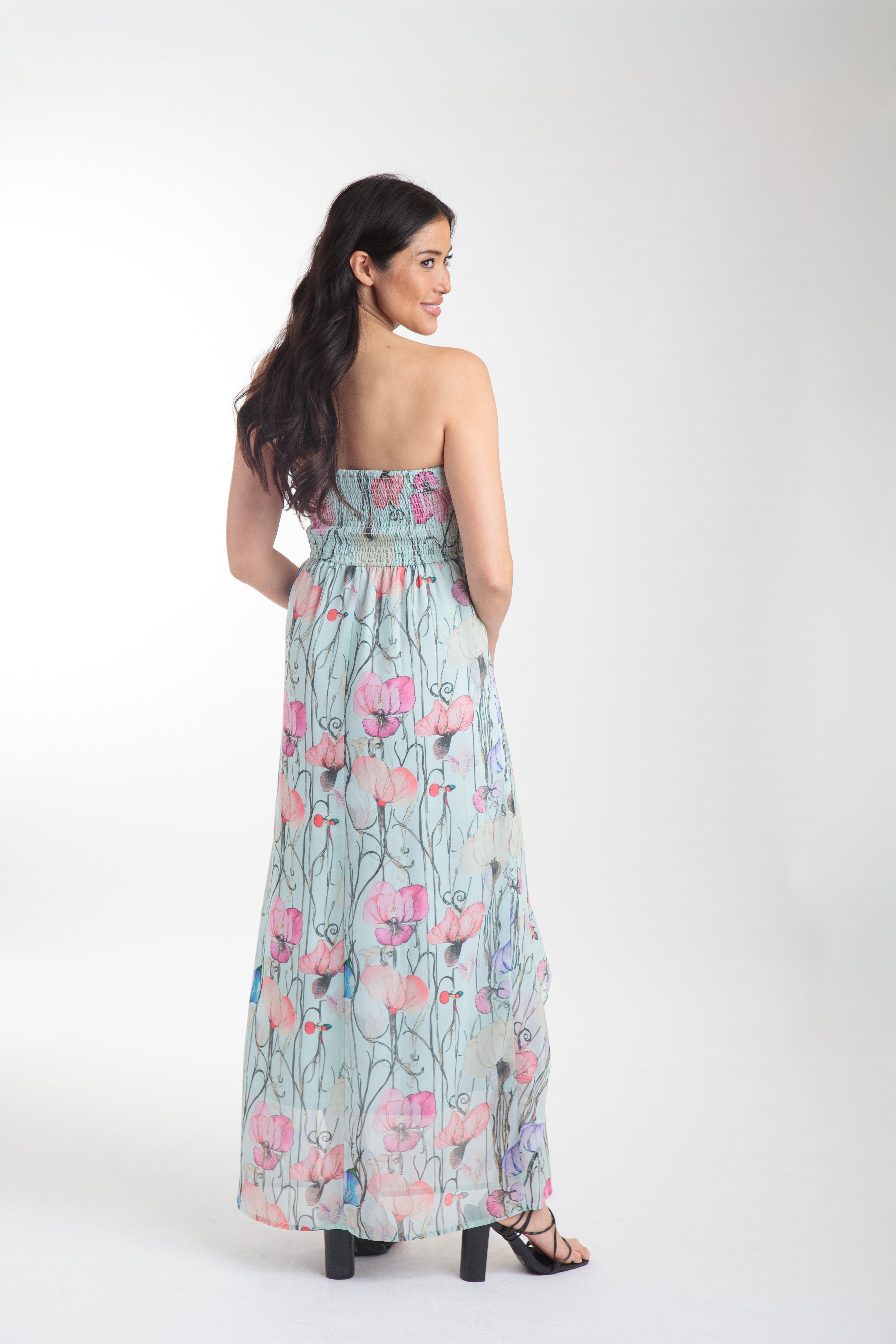 Savannah Maxi Dress - Sweet Peas Print