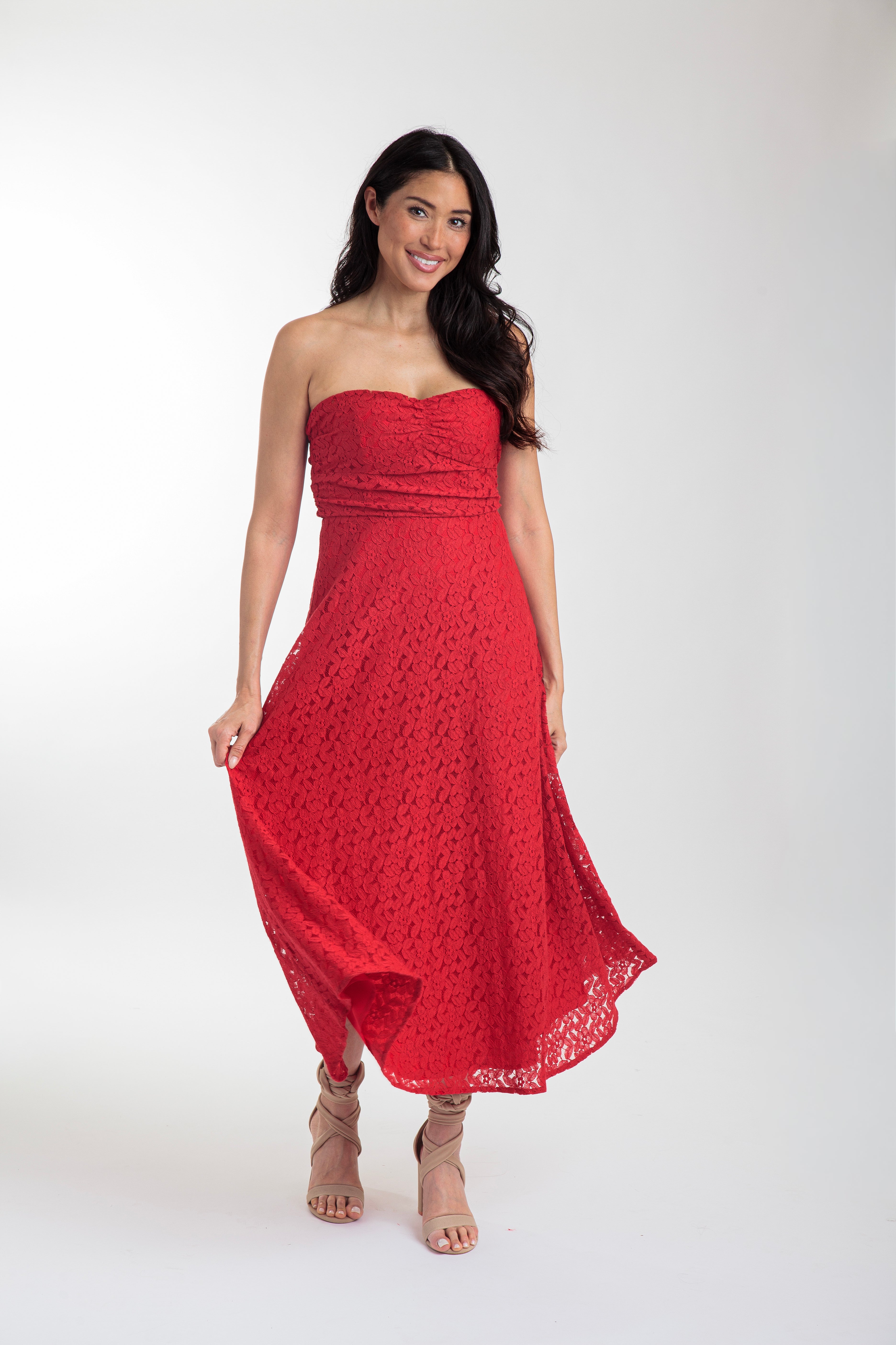 Daphne Lace Maxi Dress - Salsa