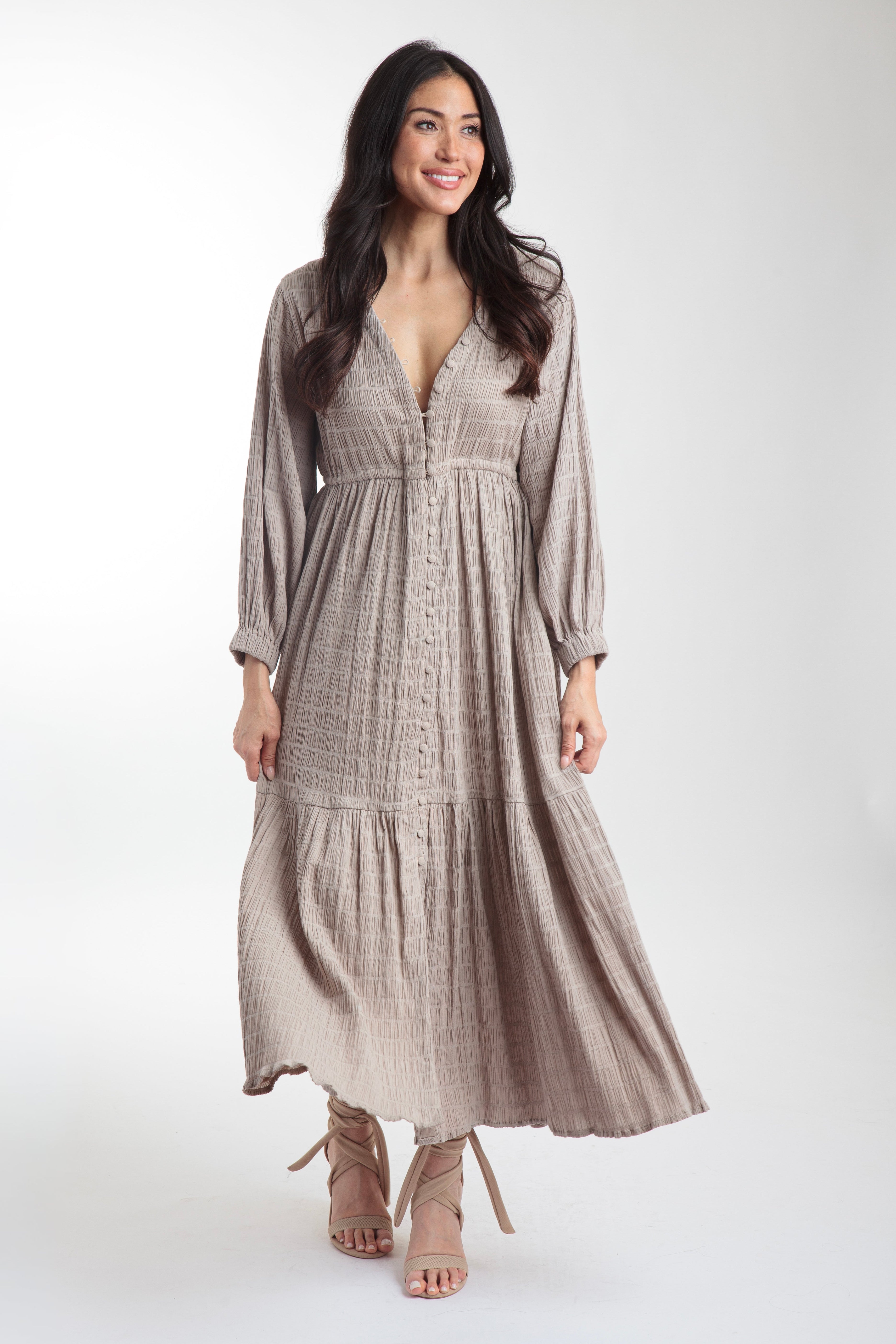 Southern Star Maxi Shirtdress - Silver Lining