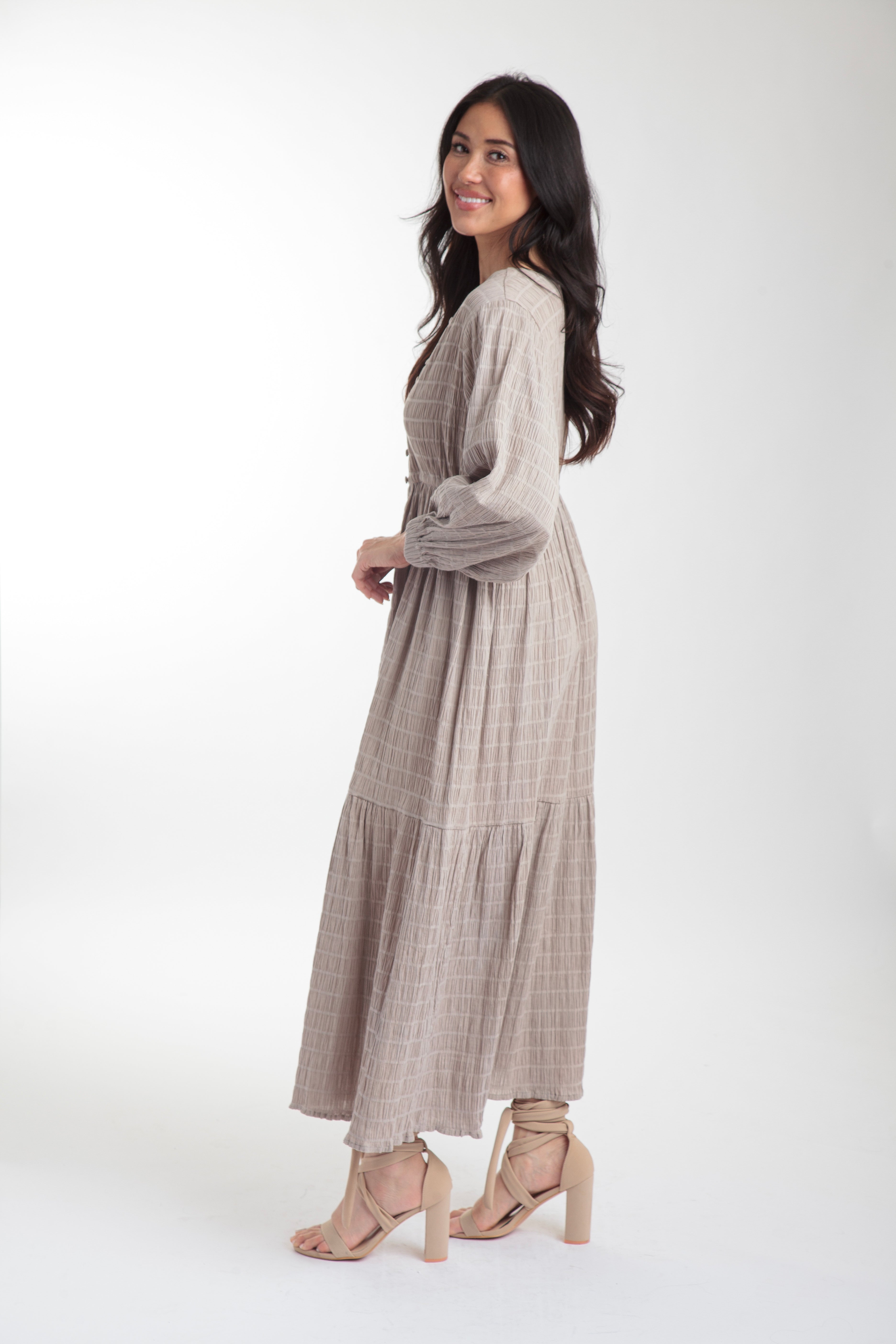 Southern Star Maxi Shirtdress - Silver Lining